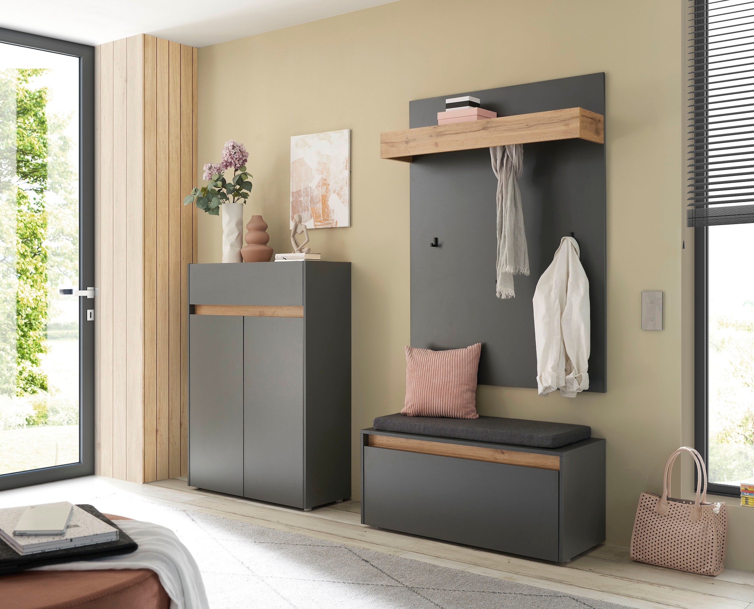 INOSIGN Ensemble de vestiaires »City/Giron, moderne Garderobe, viel Stauraum, ca. 24 Schuhe« Set, 3 cuis tlg.