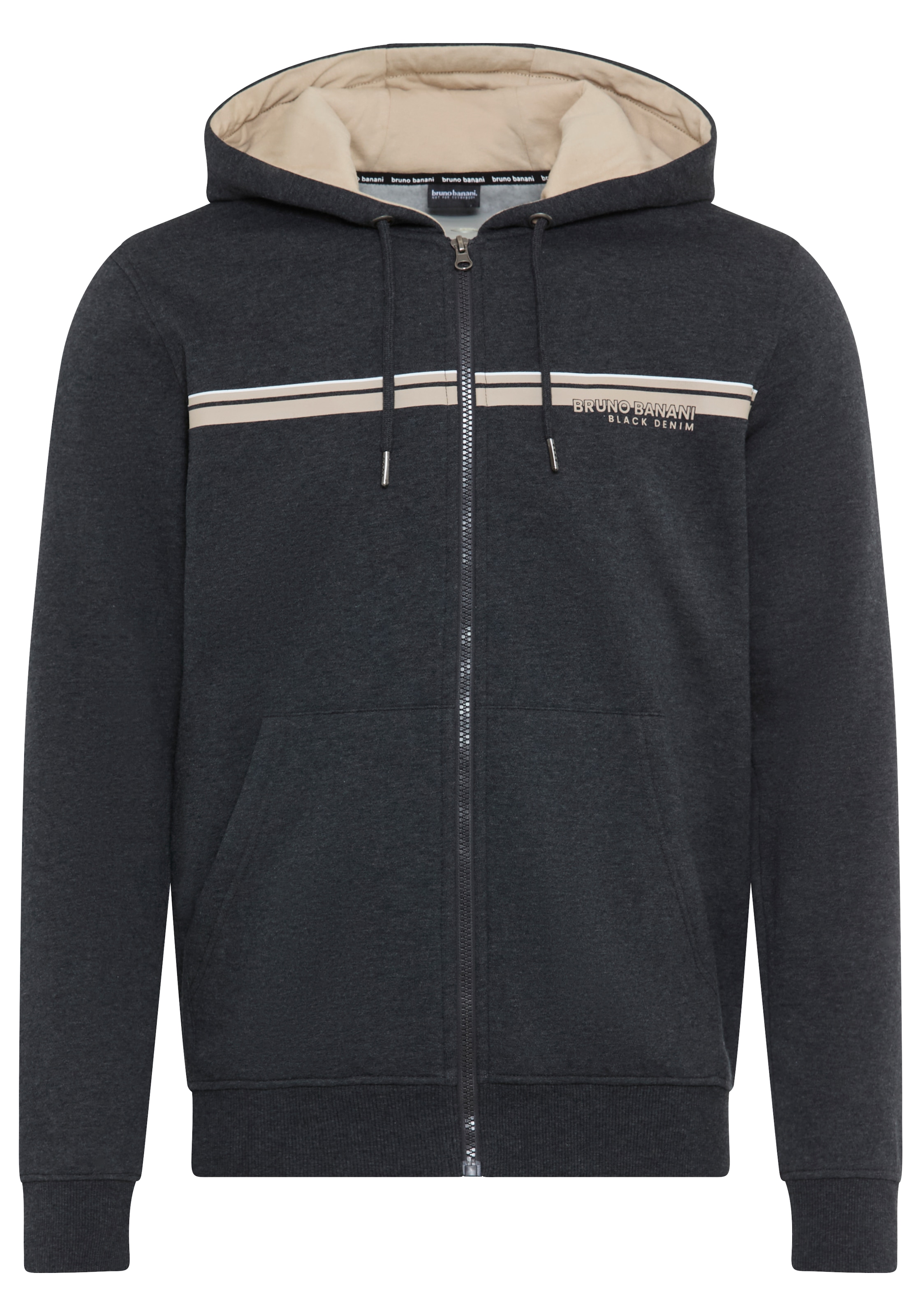 Bruno Banani Sweatjacke moderner Brustprint