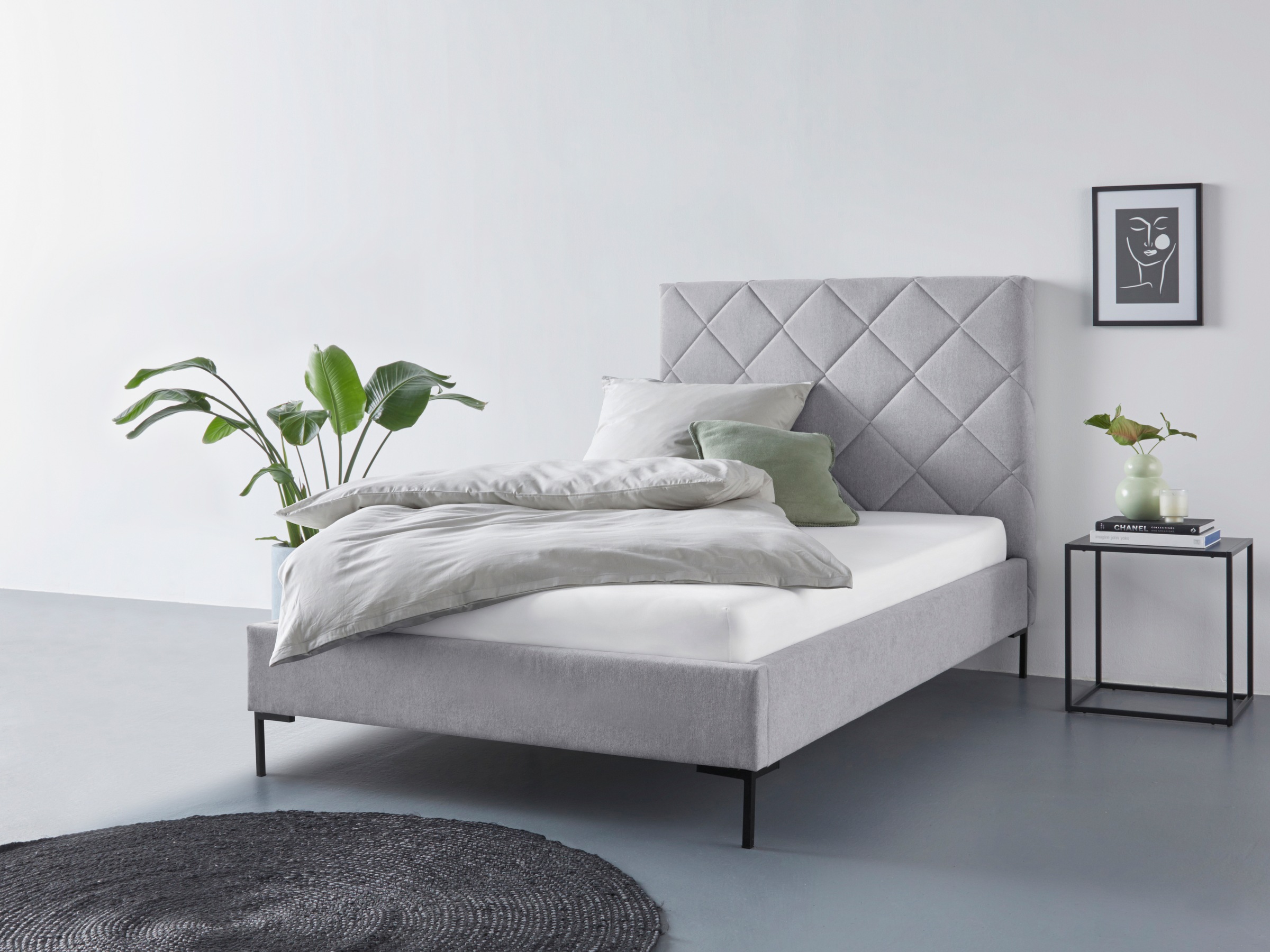 Home affaire Polsterbett »Charlott«, Modernes Polsterbett mit oder ohne Lattenrost