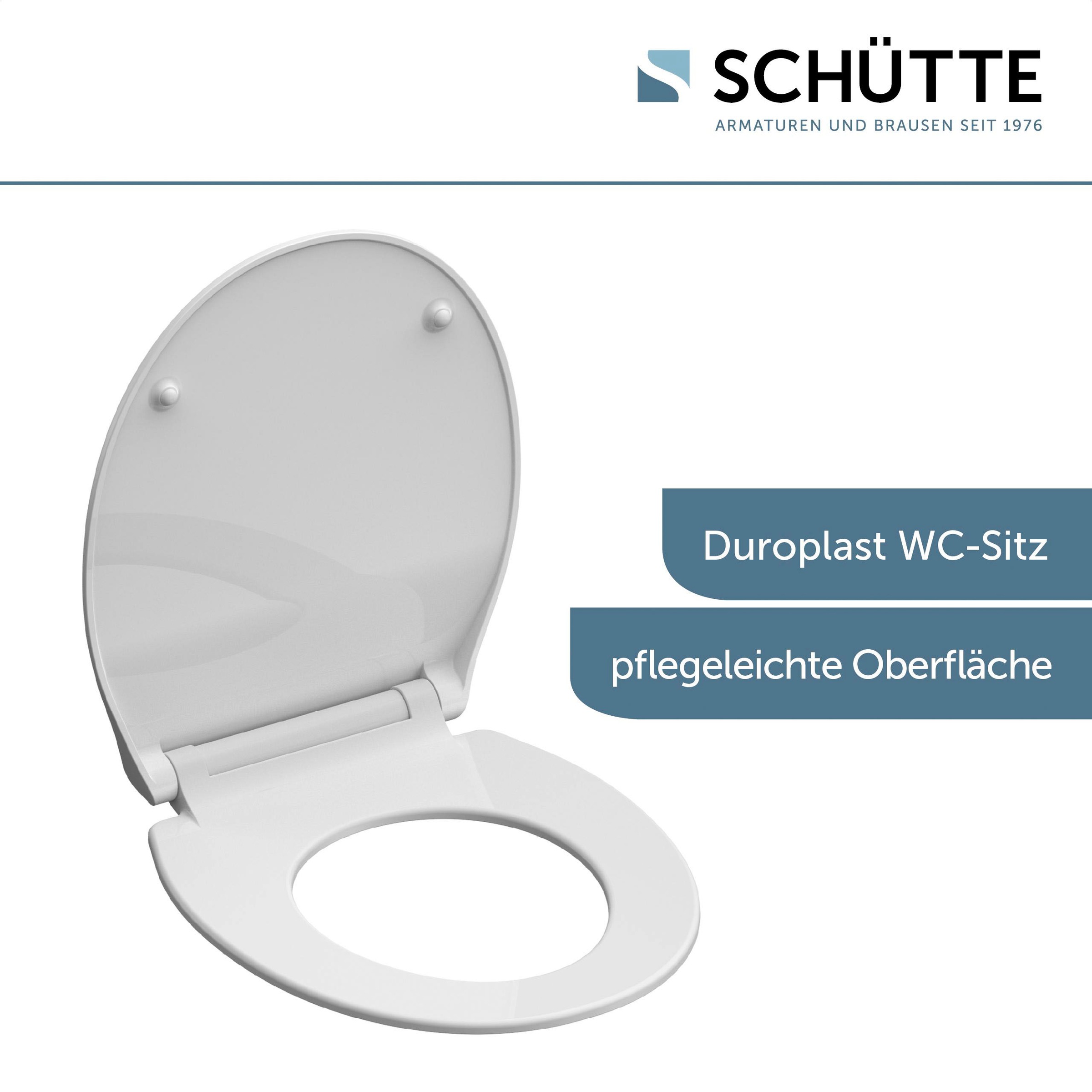 Schütte WC-Sitz »SLIM«, Duroplast, Absenkautomatik, Schnellverschluss, besonders flache Form