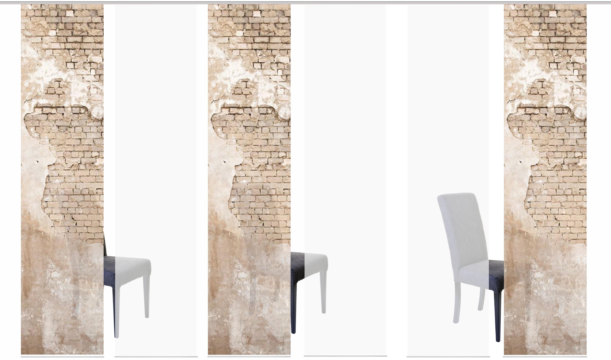 Image of HOME WOHNIDEEN Schiebegardine »WALLONA 6ER SET«, (6 St.), HxB: 245x60 bei Ackermann Versand Schweiz