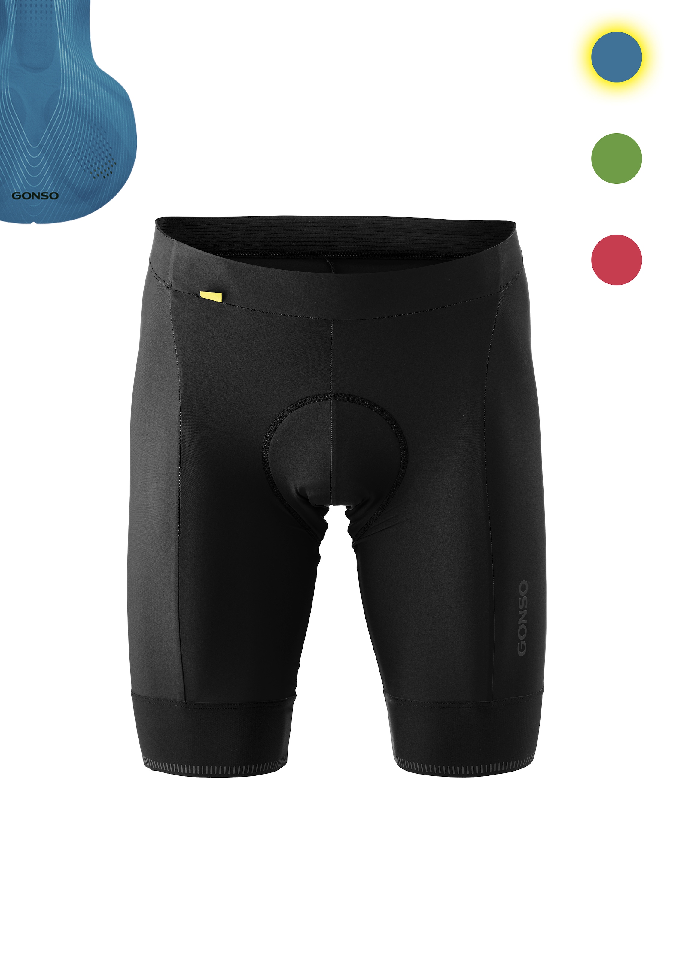 Gonso Pantalon de vélo »SITIVO M«  Herren Radhose, Radlerhose mit speziellem Sitzpolster, Tight Fit