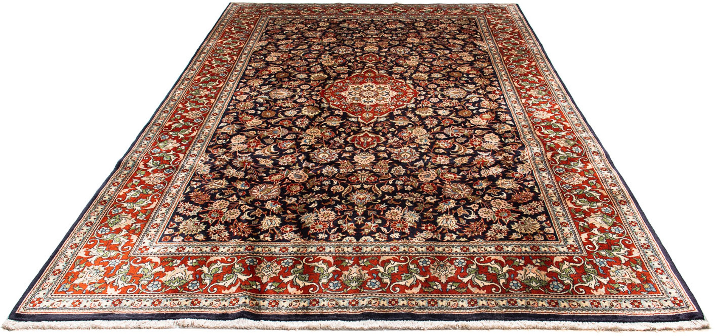 Image of morgenland Orientteppich »Perser - Classic - 297 x 210 cm - dunkelblau«, rechteckig, 10 mm Höhe, Wohnzimmer, Handgeknüpft, Einzelstück mit Zertifikat bei Ackermann Versand Schweiz