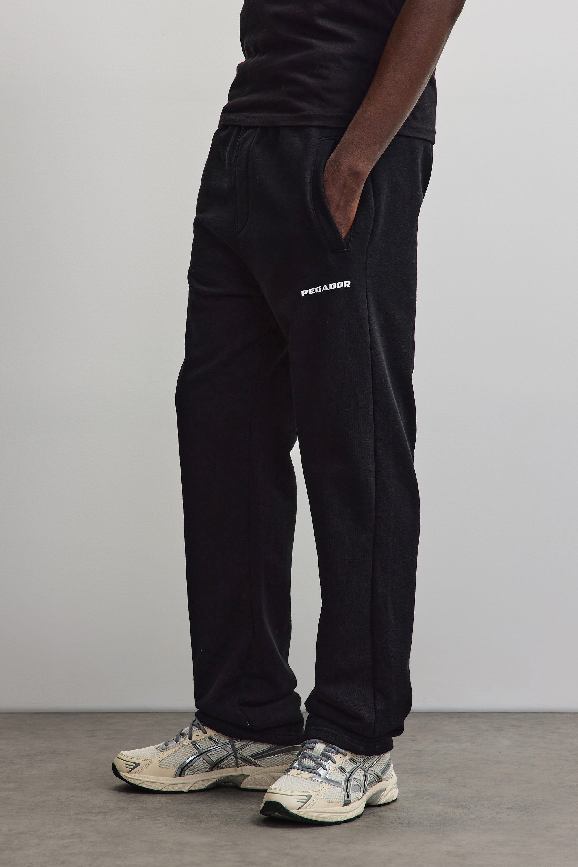 PEGADOR Pantalon sweat »Logo Wide Sweat Pants«  mélange de coton, ample