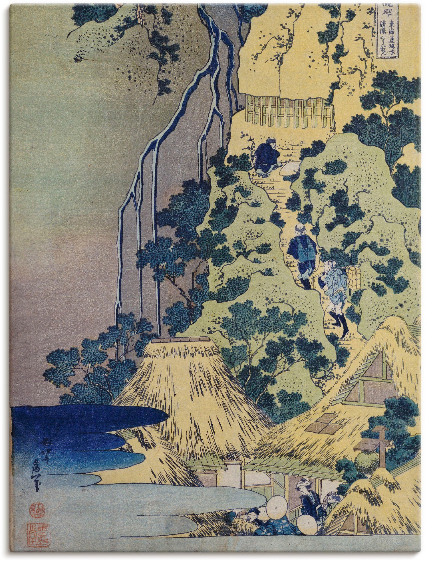 Image of Artland Leinwandbild "Reisende beim Aufstieg eines Berges" Berge 1 Stk. tlg. auf Holzrahmen gespannt