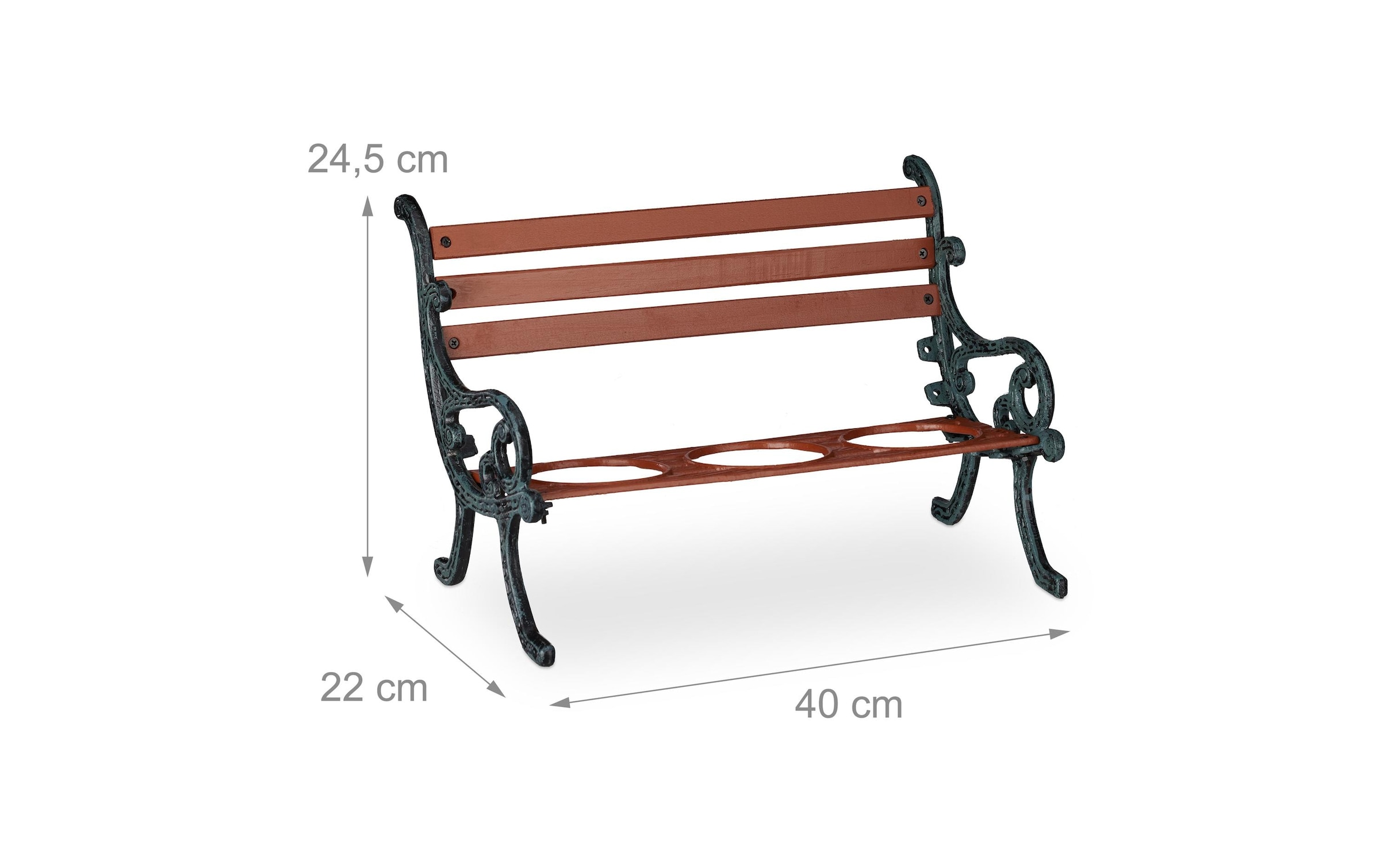 relaxdays Banc de fleurs »Mini, 3«