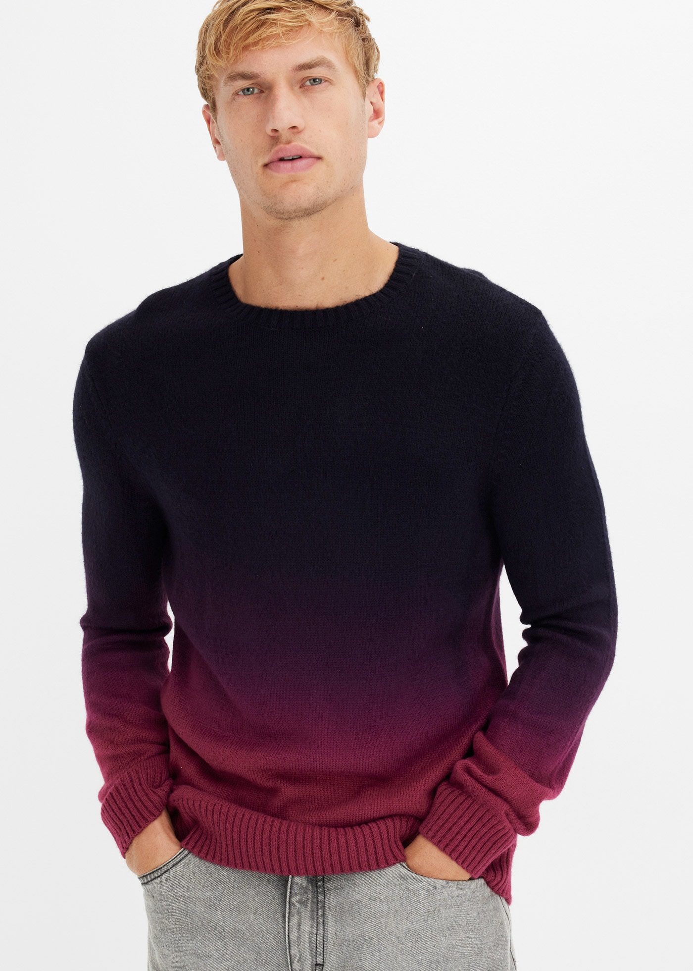 Image of bonprix Strickpullover aus Polyacryl, Regular Fit, normale Länge, mehrfarbiger Farbverlauf