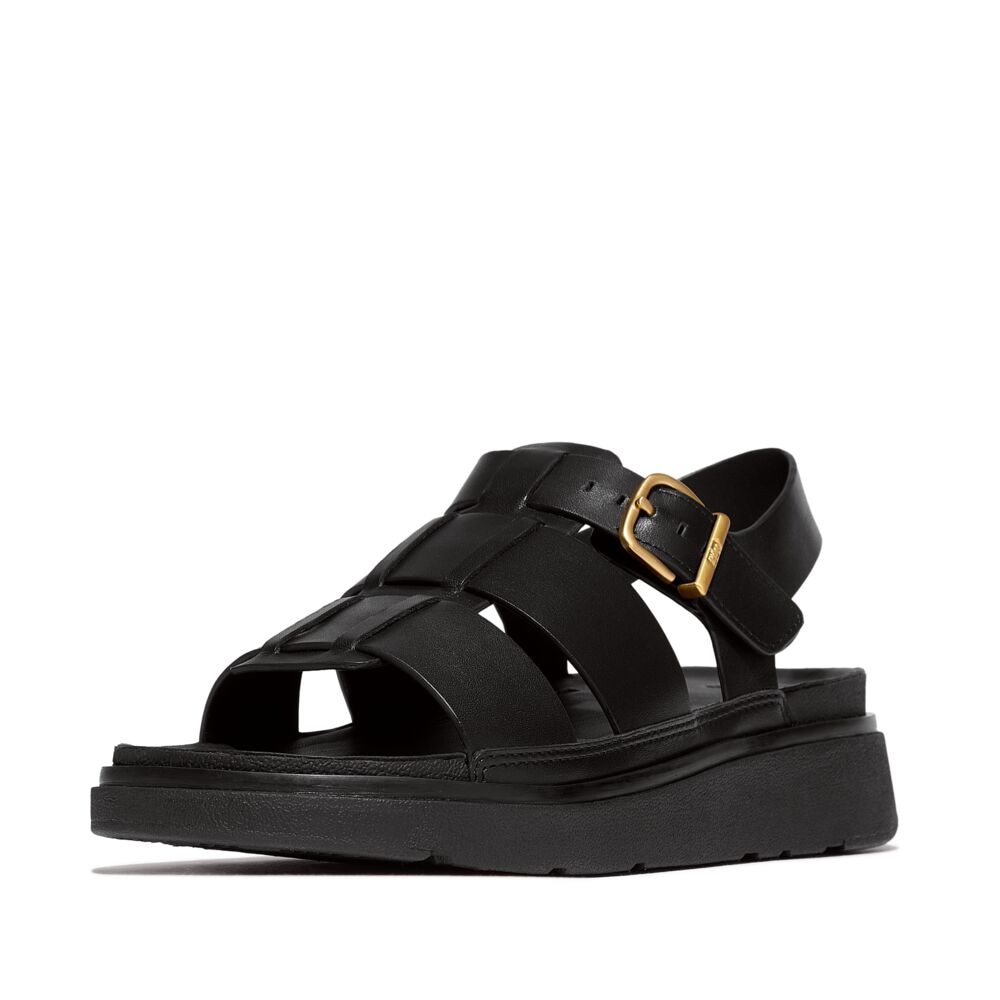 Image of Fitflop Riemchensandale "GEN-FF LEATHER FISHERMAN SANDALS" Keilabsatz, Sommerschuh, Sandalette, verstellbarer Schnallenverschluss