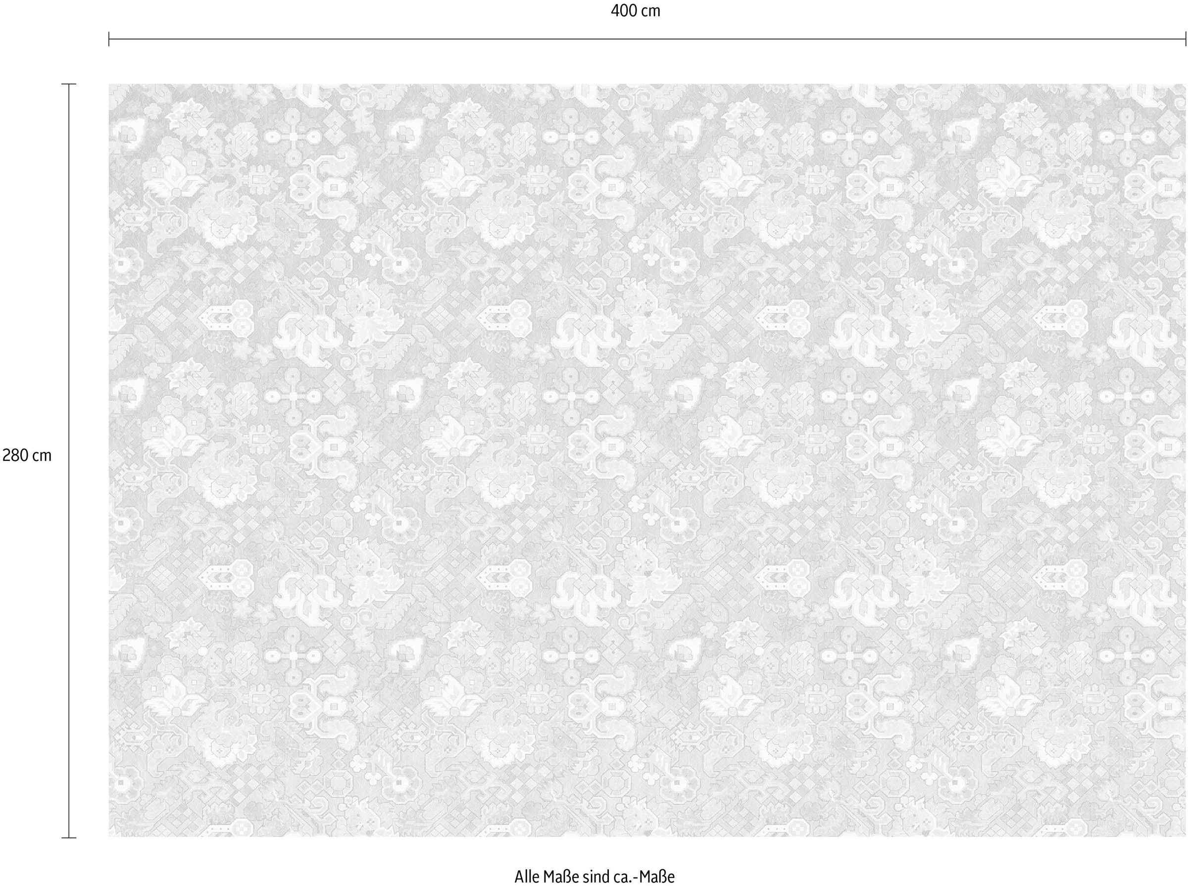 Komar Papier peint intissé »Digitaldruck Vlies -  Fleurs d'Océan - Grösse 400 x 280 cm« imprimé Wohnzimmer, Schlafzimmer
