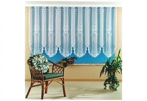 Image of Weckbrodt Gardine "Adria" Kräuselband 1 Stk. tlg. Jacquard, strukturiert, halbtransparent, floral, gebogt, Store