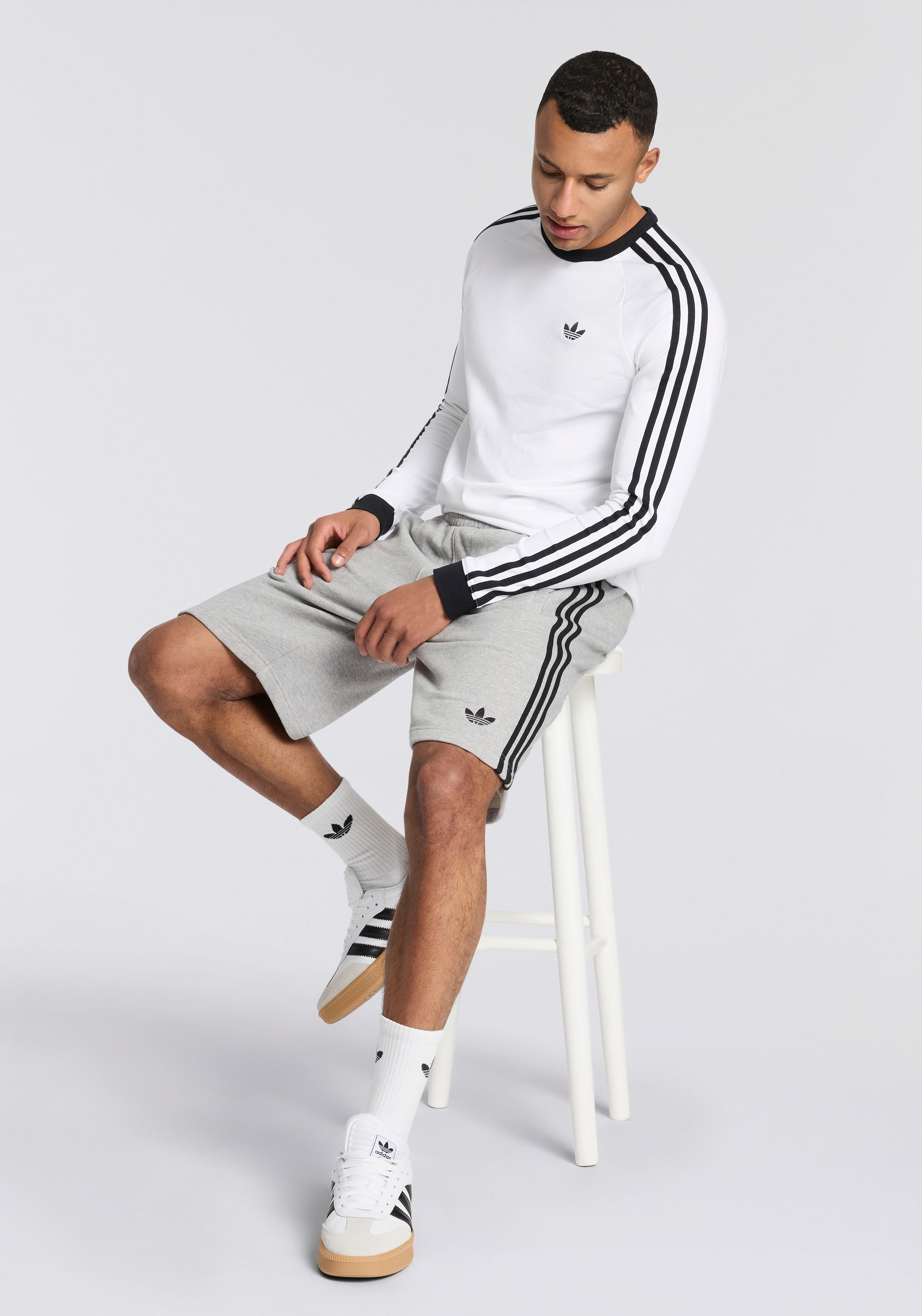 adidas Originals Short »3-STREIFEN«  sportlicher Stil, für Strasse und Zuhause, aus weichem French Terry