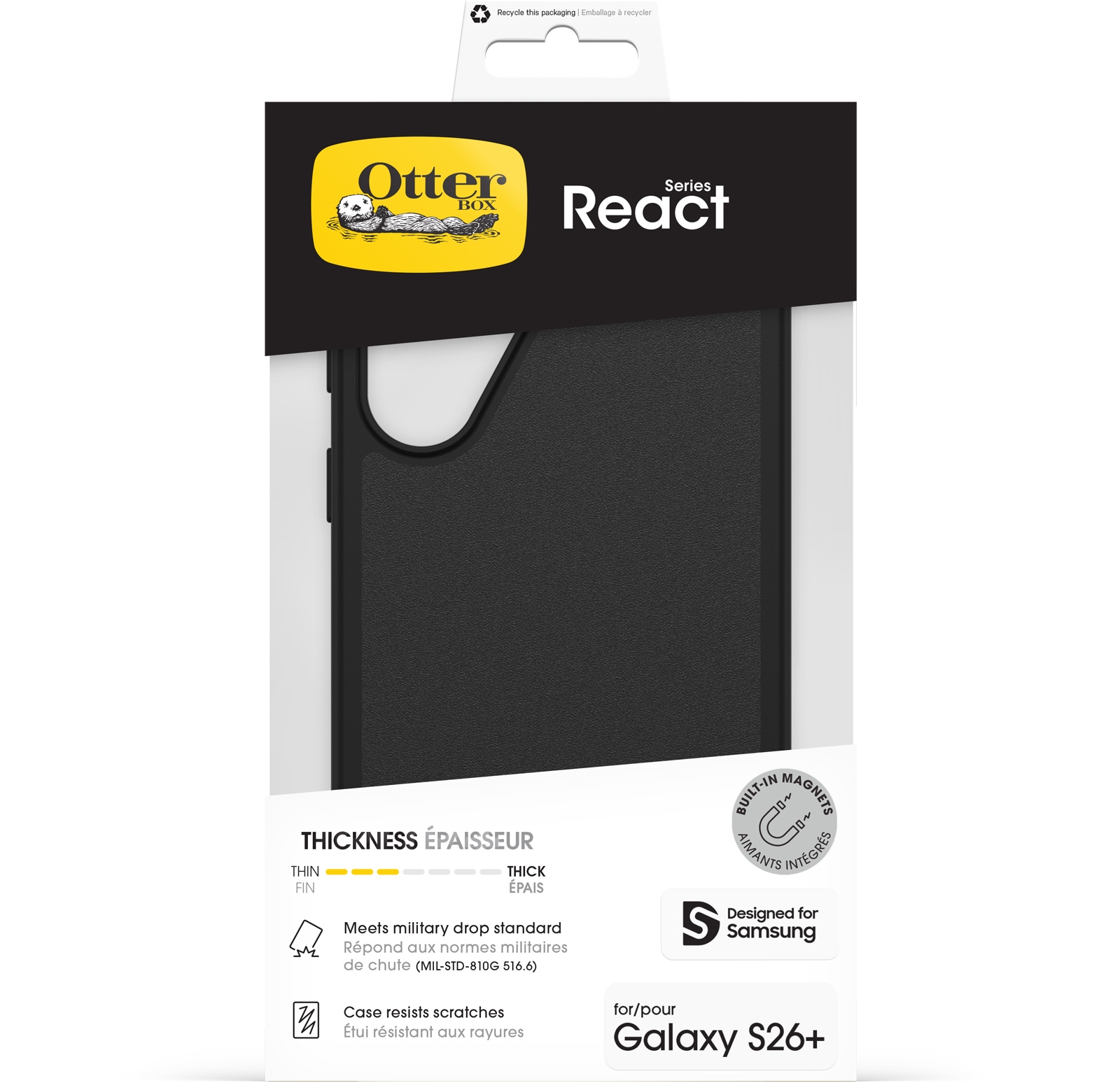 Otterbox Housse pour téléphone portable »React Series Magnets für Samsung Galaxy S26+« smartphones coque arrière, housse de protection, housse pour téléphone, étui, coque de protection, antichoc