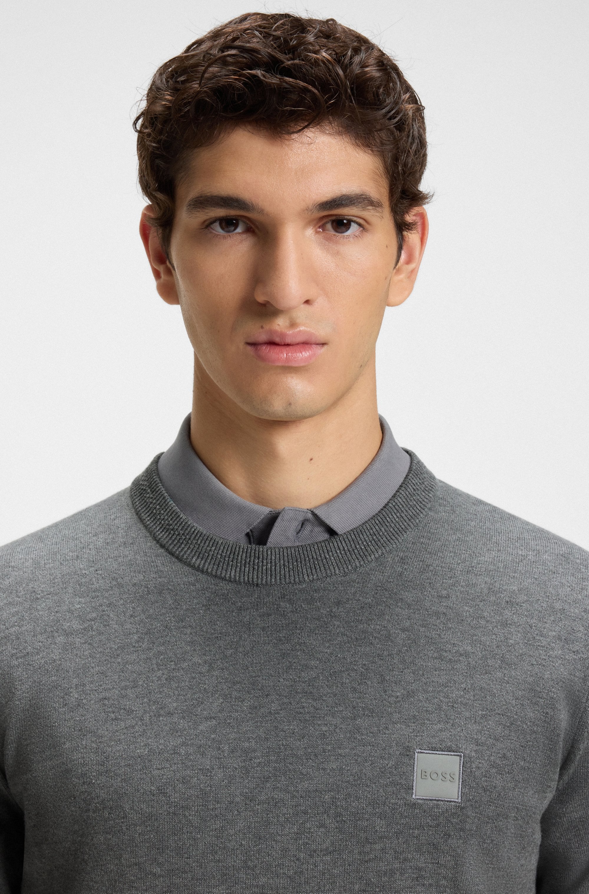 BOSS ORANGE Strickpullover »Kanovano« mit Rundhalsausschnitt