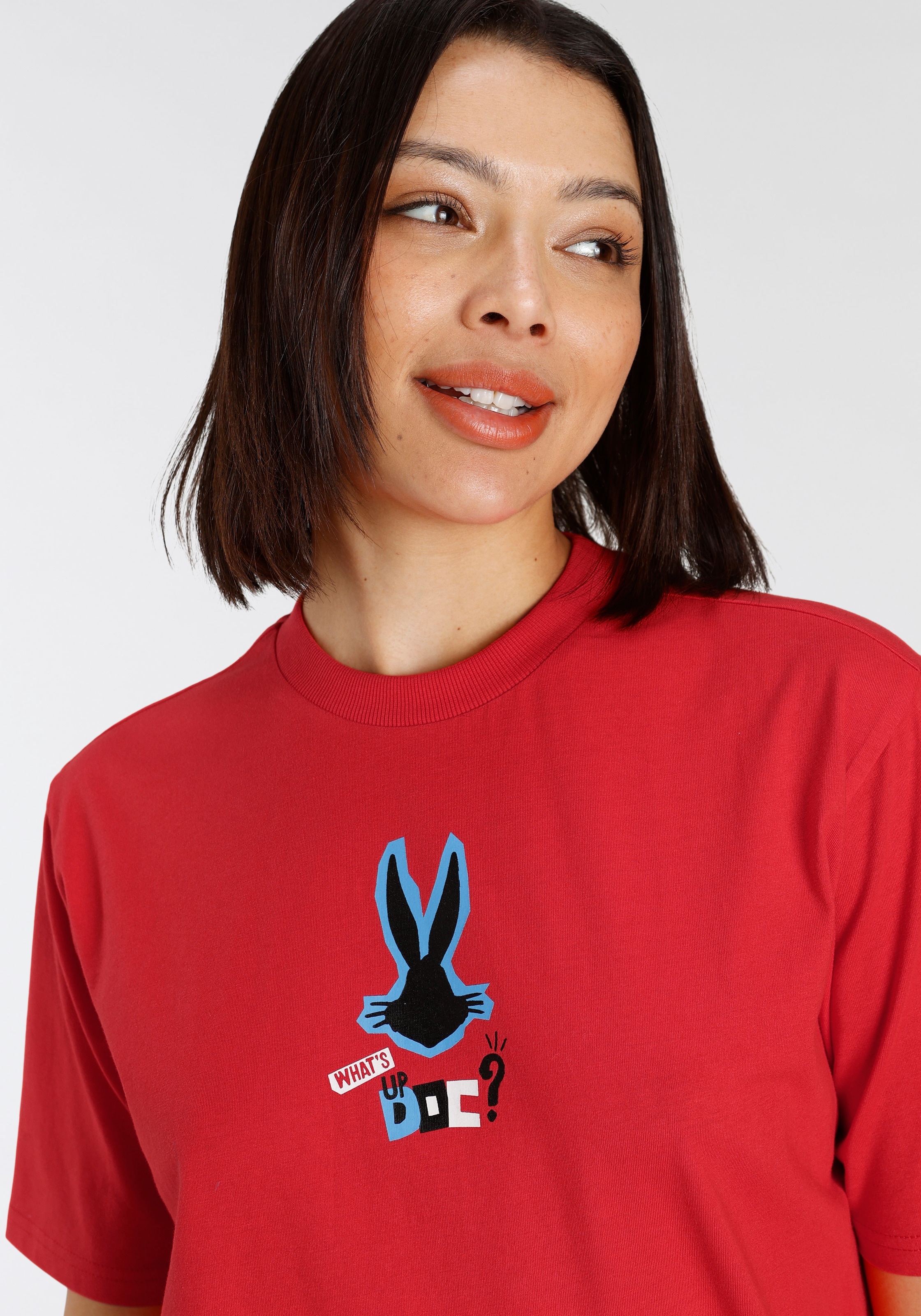 Capelli New York T-Shirt, mit Comic-Motiv Duffy Duck mit Bugs Bunny