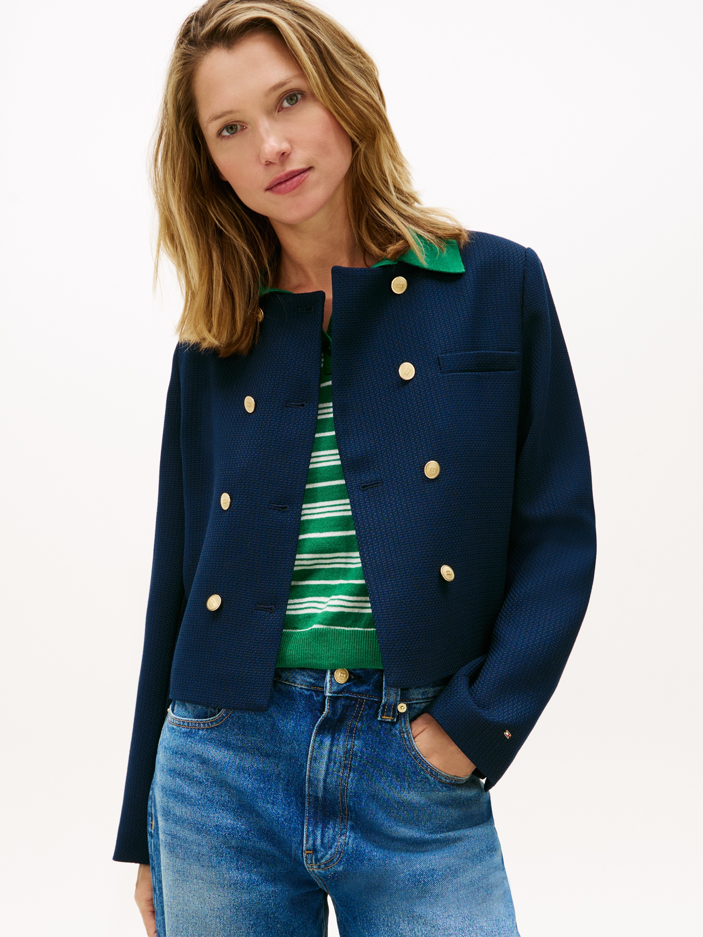 Image of Tommy Hilfiger Kurzblazer "PREPPY TEXTURE LADY JACKET"