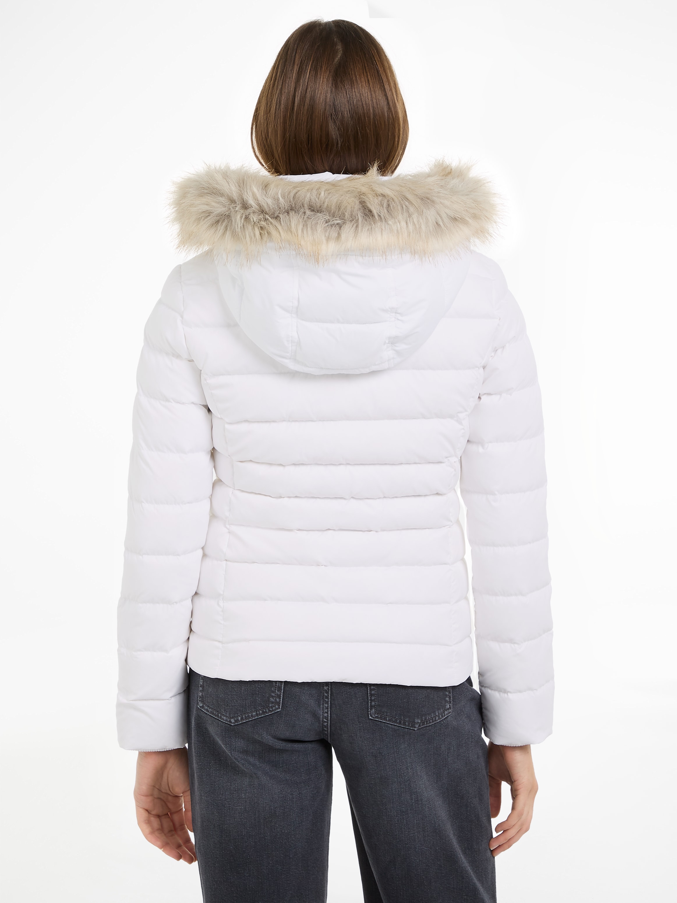 Tommy Jeans Steppjacke »TJW BASIC HOODED DOWN JACKET EXT«, mit Kapuze, mit Logostickerei