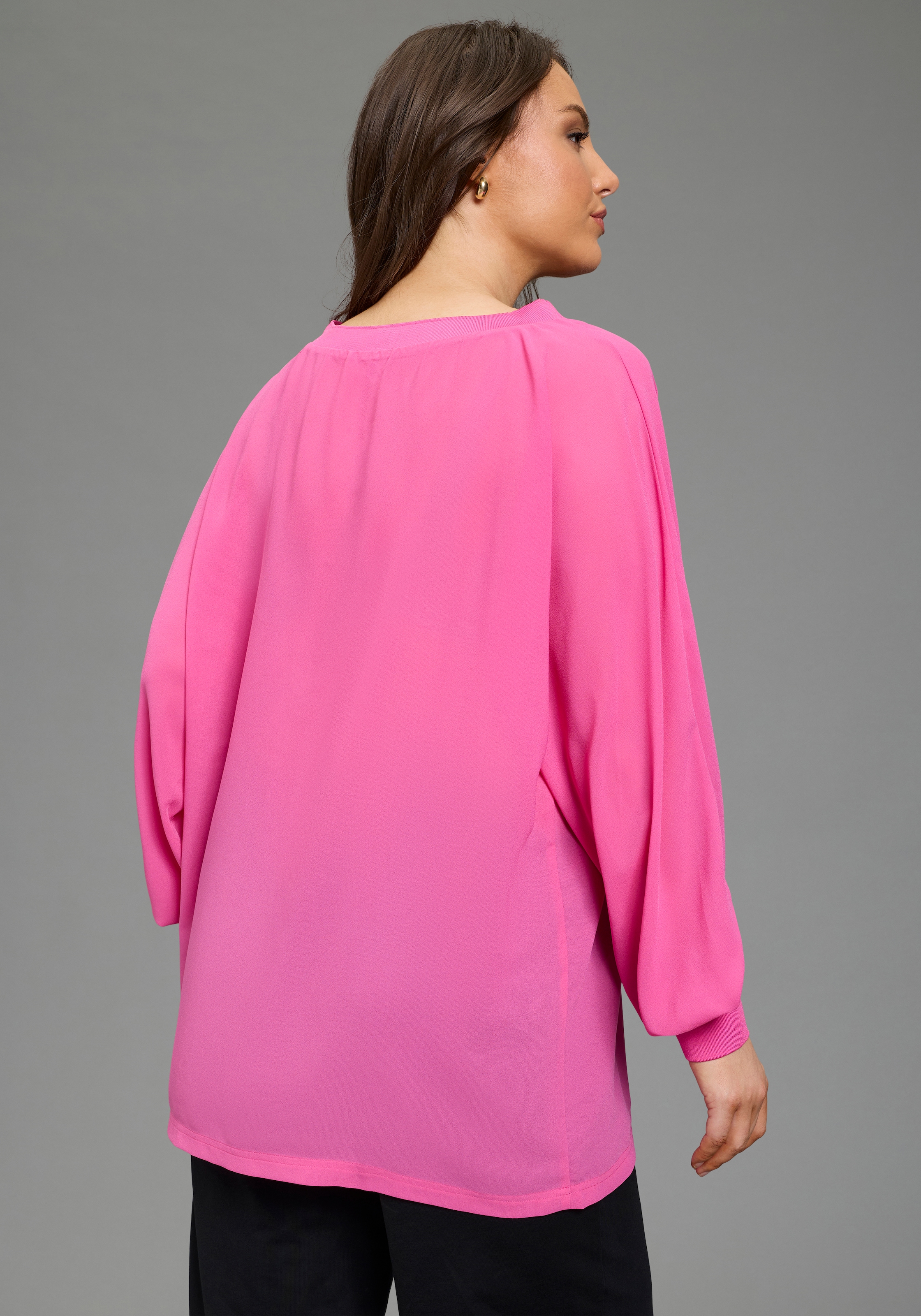 Laura Scott CURVE Chemisier à chemise mit sportivem Rippenbündchen