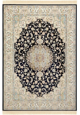 NOURISTAN Teppich »Antik Nain«, rechteckig, 5 mm Höhe, Teppich mit Fransen, Seiden... kaufen