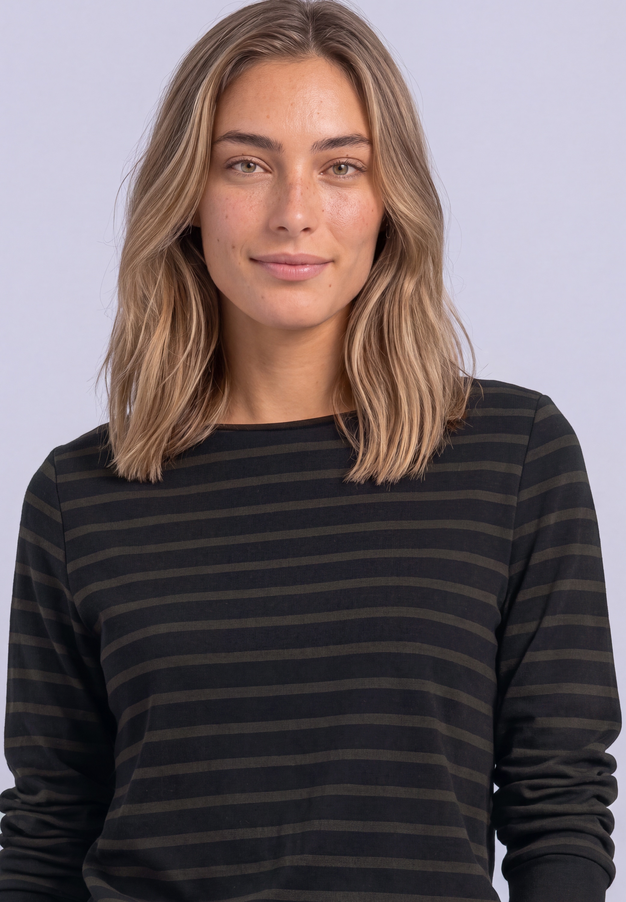 Image of STREET ONE 3/4-Arm-Shirt mit Boat Neck und Streifen