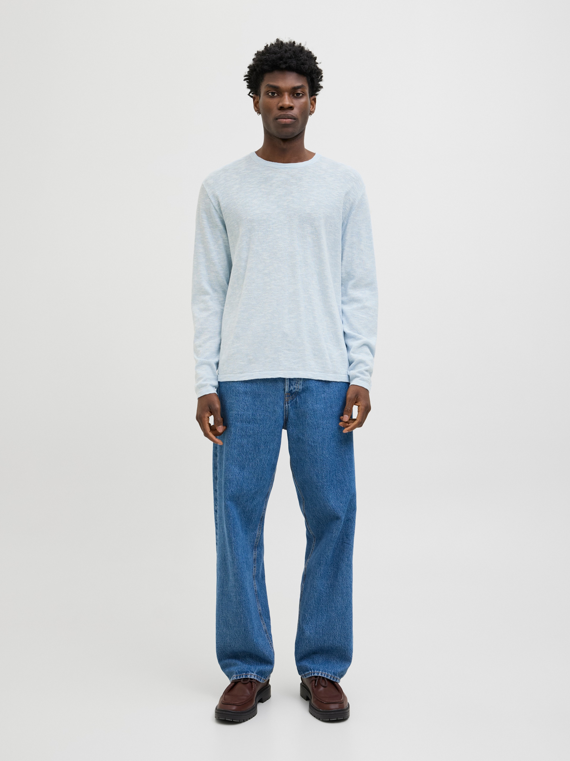 Jack & Jones Rundhalspullover »JJESUMMER KNIT CREW NECK SN«, mit Rundhalsausschnitt