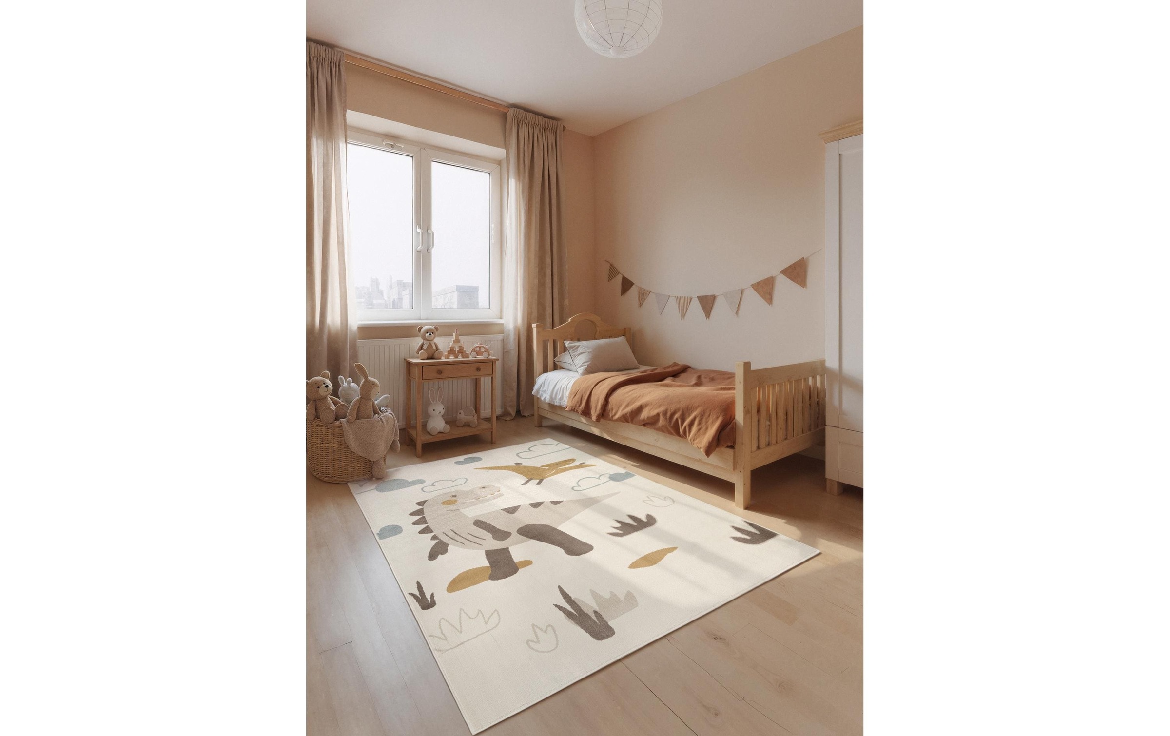 HANSE Home Tapis pour enfants »Dino« Rectangulaire 10 mm Höhe Pflegeleicht, Weich, Kinderzimmer, Spielteppich, Spielunterlage