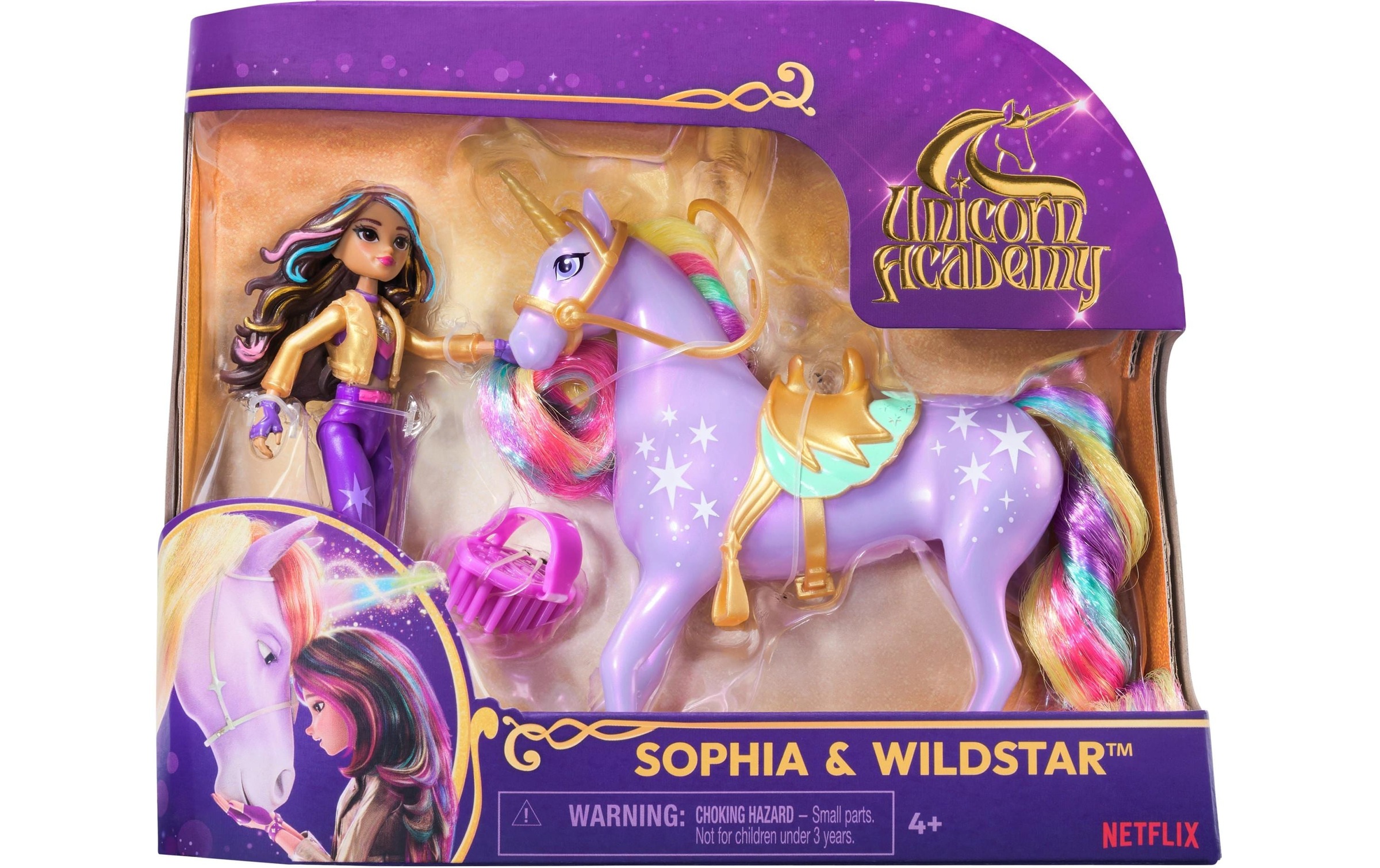 Anziehpuppe »Spinmaster Unicorn Academy Sophia Doll & Wildstar Unicorn«