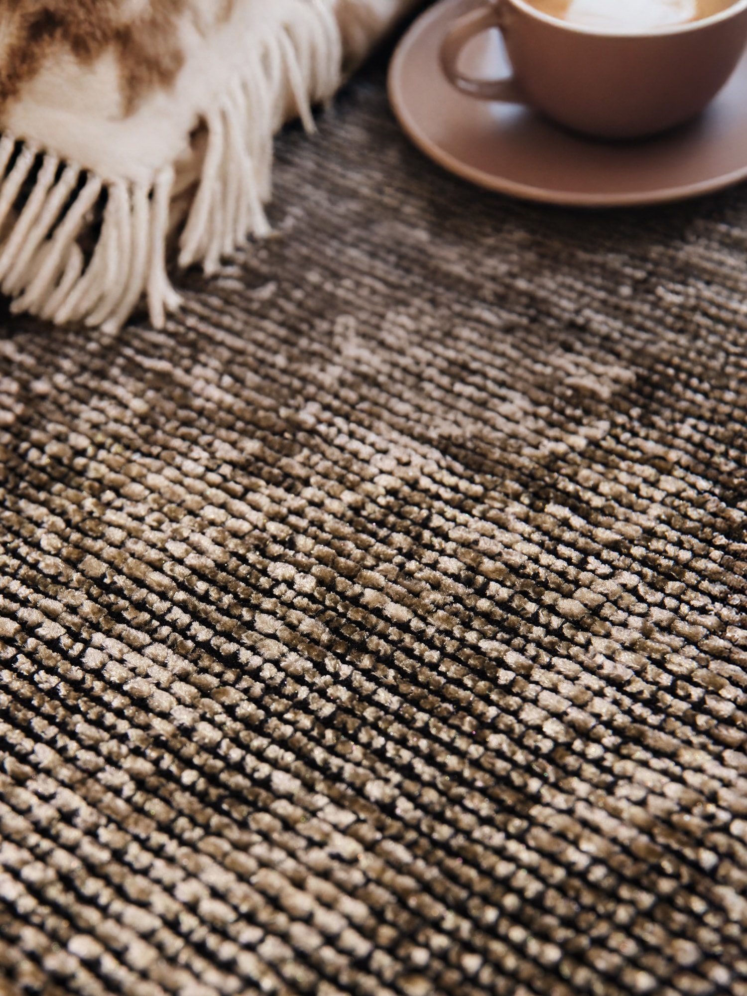 ELLE DECORATION Tapis »Prisma« Rond 5 mm Höhe Glanz-Effekt, Karo Design, Kachel-Optik, Wohnzimmer, Schlafzimmer,Flur