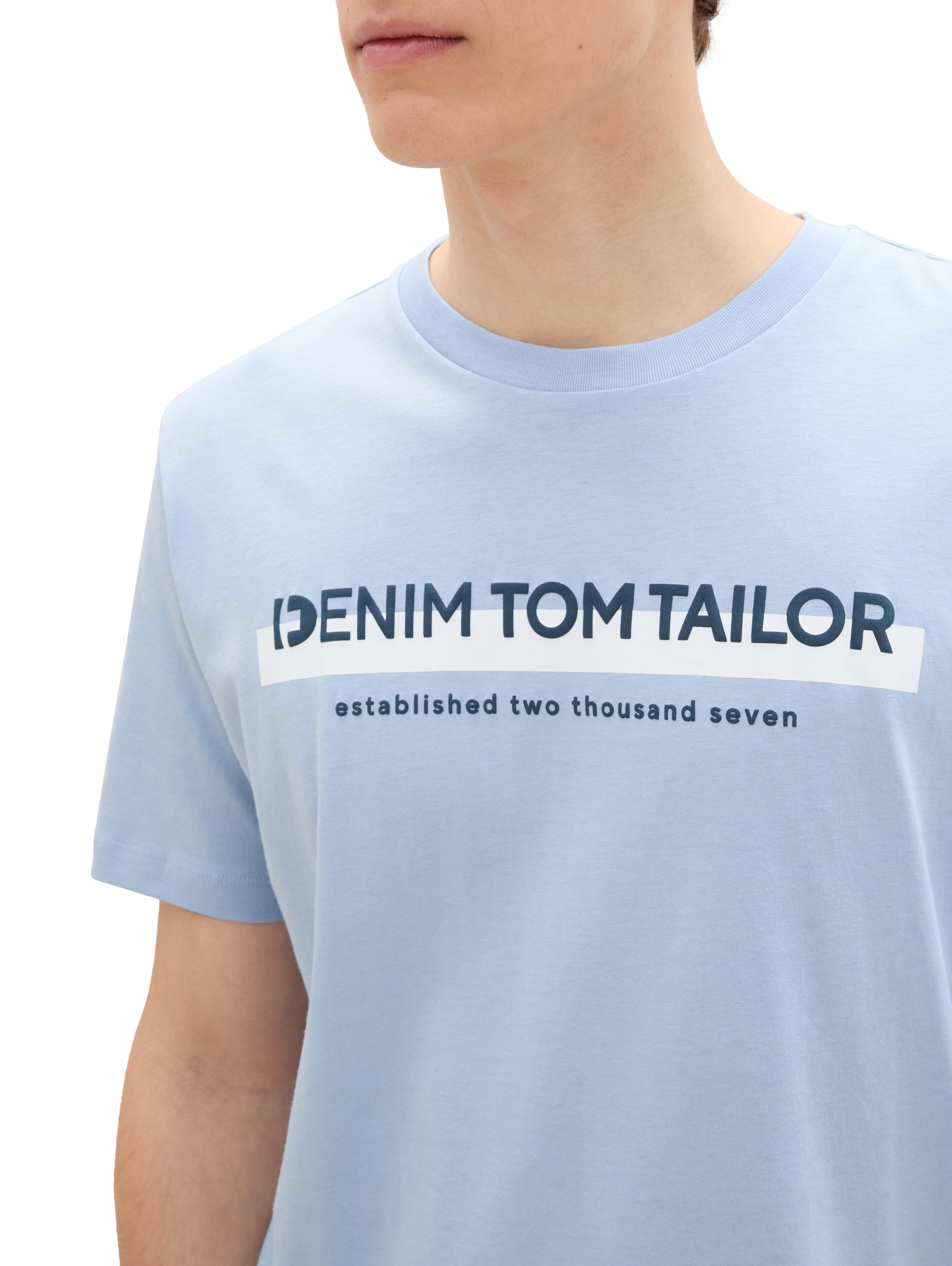 TOM TAILOR Denim T-Shirt, mit Logofrontprint