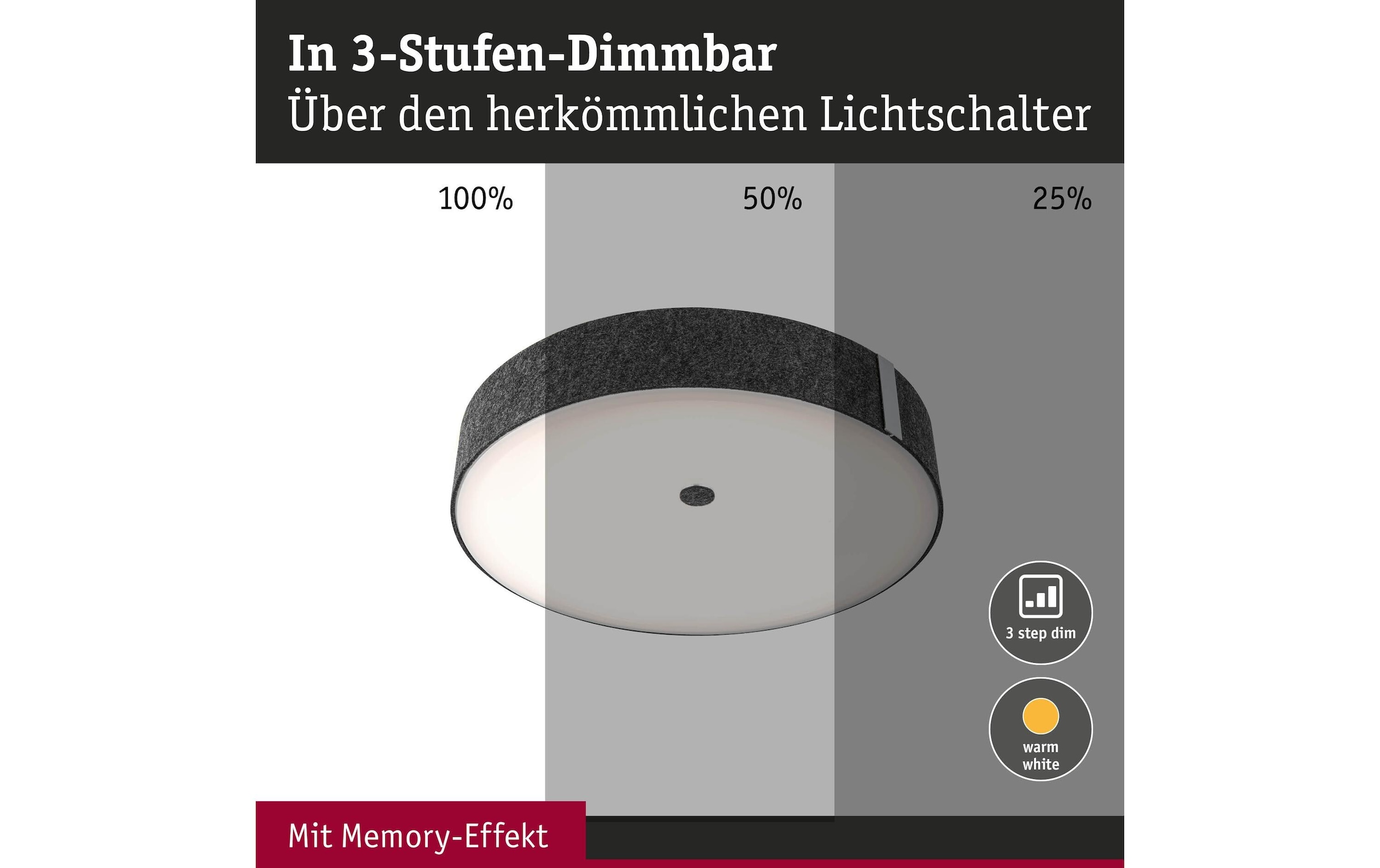 Paulmann LED Deckenleuchte »Malika 2700K 29W«, 1 flammig