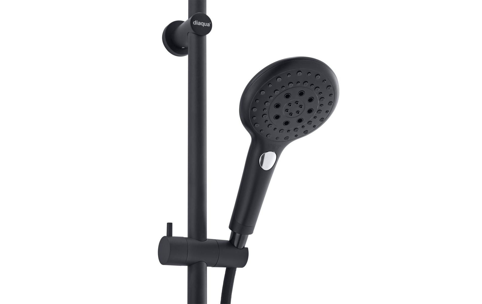 diaqua® Brausegarnitur »Wakuda Push, Schwarz matt«
