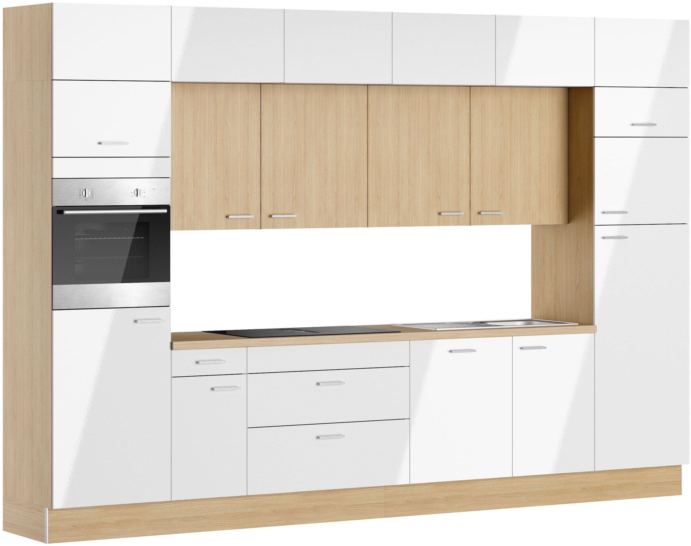 KOCHSTATION Küchenzeile »KS-Lucy« Breite 360 cm, Soft-Close, inkl. Zubehör, wahlweise mit E-Geräten