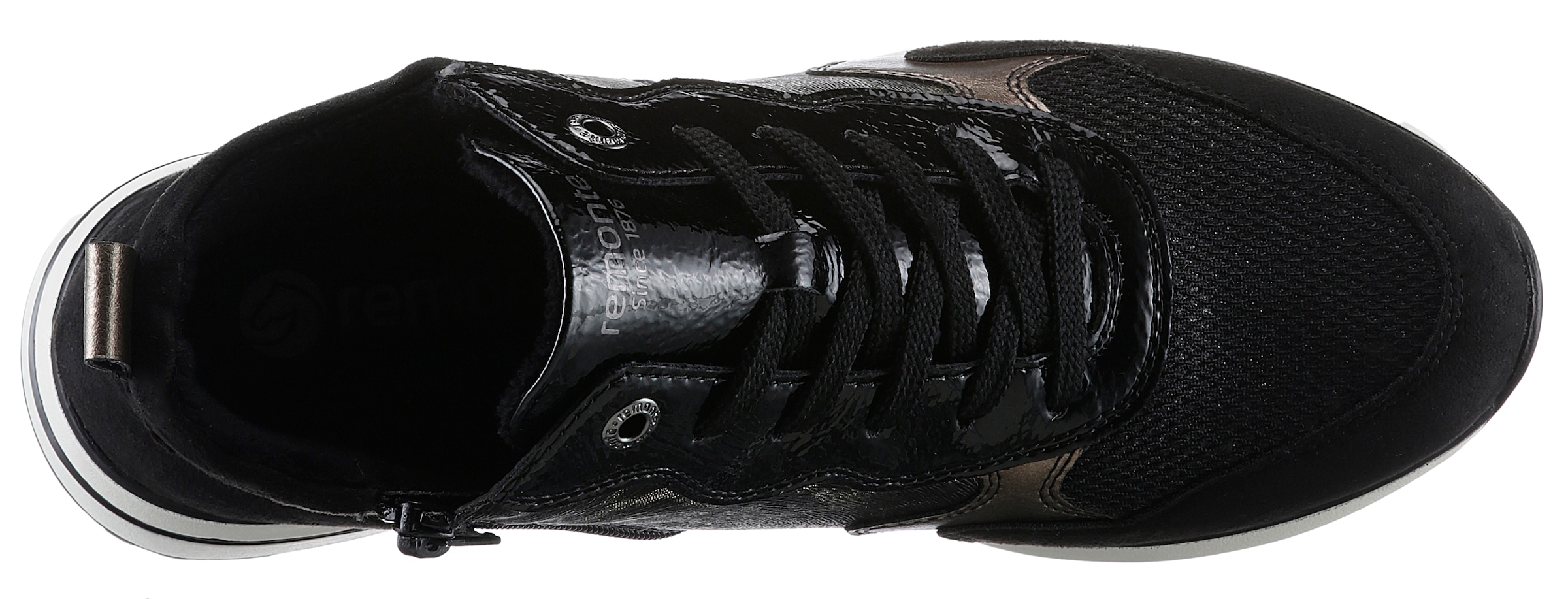Remonte Keilsneaker, Freizeitschuh, High-Top-Sneaker, Schnürer, Innenreissverschluss