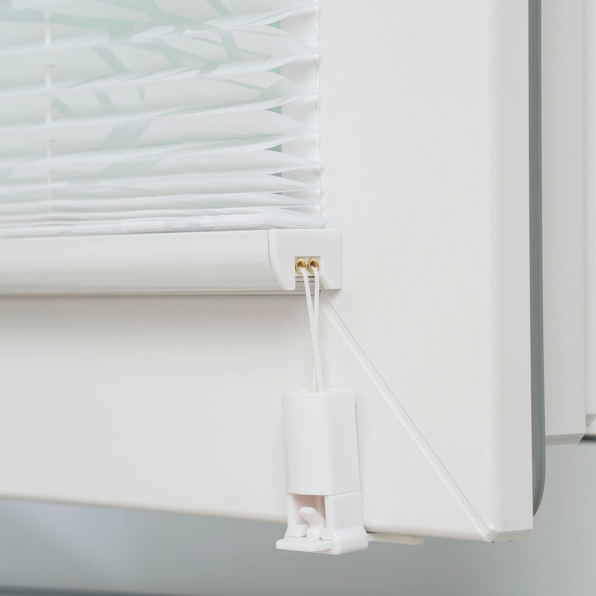 Liedeco Plissé »Klemmfix-Plissee Ausbrenner "Symphonie" verspannt, weiss« semi-transparent Aucun perçage requis sous tension devoré, semi-transparent, montage par pince