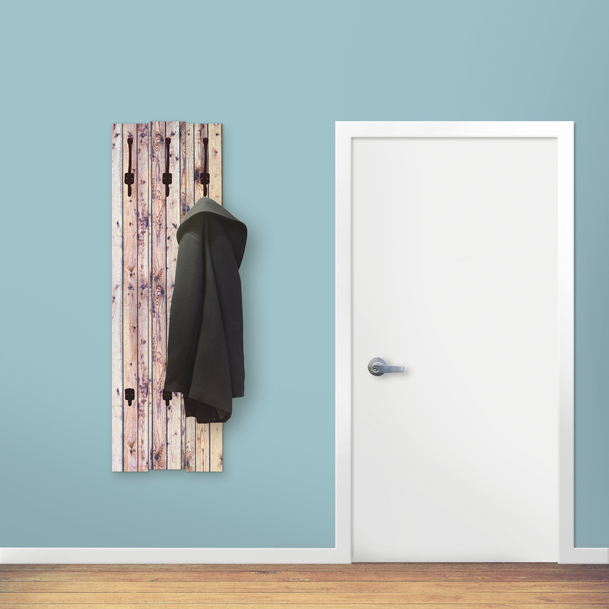 Image of Artland Garderobenleiste »Weisser Vintage-Hintergrund«, platzsparende Wandgarderobe aus Holz mit 5 Haken, geeignet für kleinen, schmalen Flur, Flurgarderobe bei Ackermann Versand Schweiz