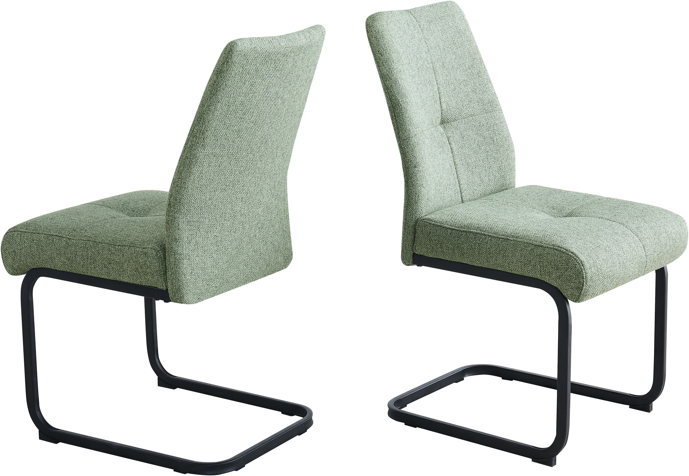 GOODproduct Freischwinger »Alabama« (Set) 2 Stk.gemütlicher Esszimmerstuhl mit Federkern und robustem Webstoff