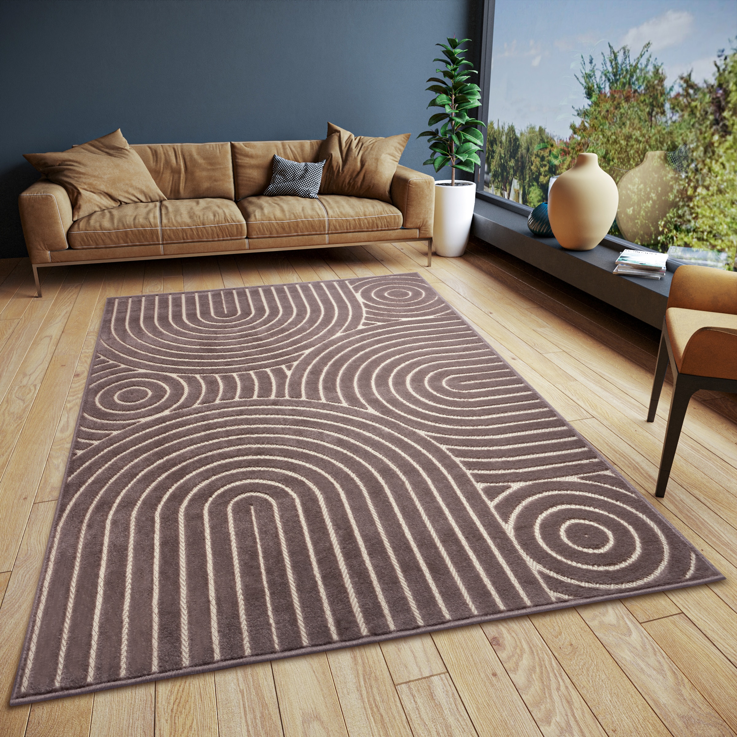 HANSE Home Teppich »Wave«, rechteckig, Flachgewebe, Modern, Geometrisch,  Boho-Style, 3D-Effekt, Wohnzimmer versandkostenfrei auf | Kurzflor-Teppiche