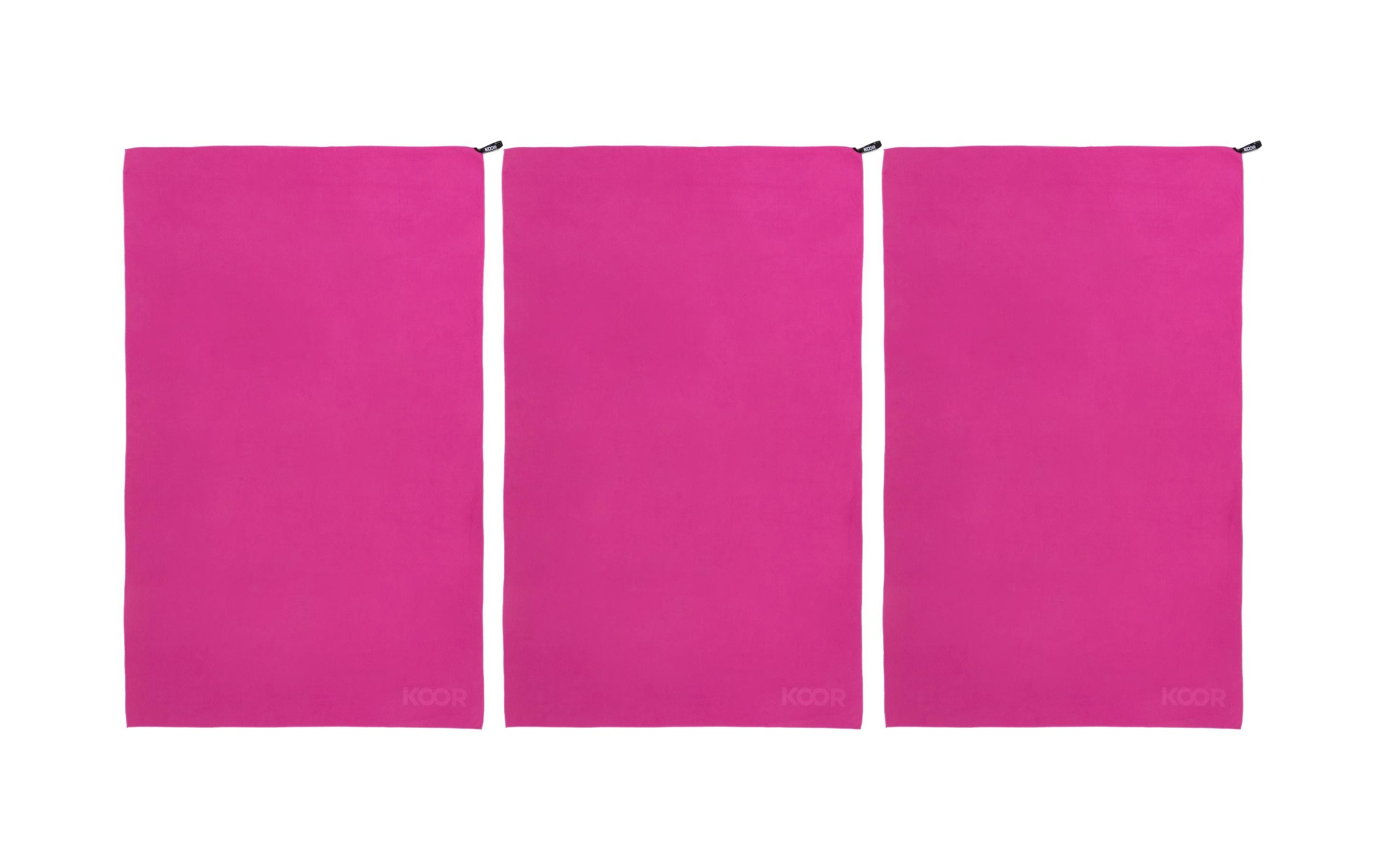 Image of KOOR Badetuch »Silva Magenta 3er-Pack«, (3 St.) bei Ackermann Versand Schweiz