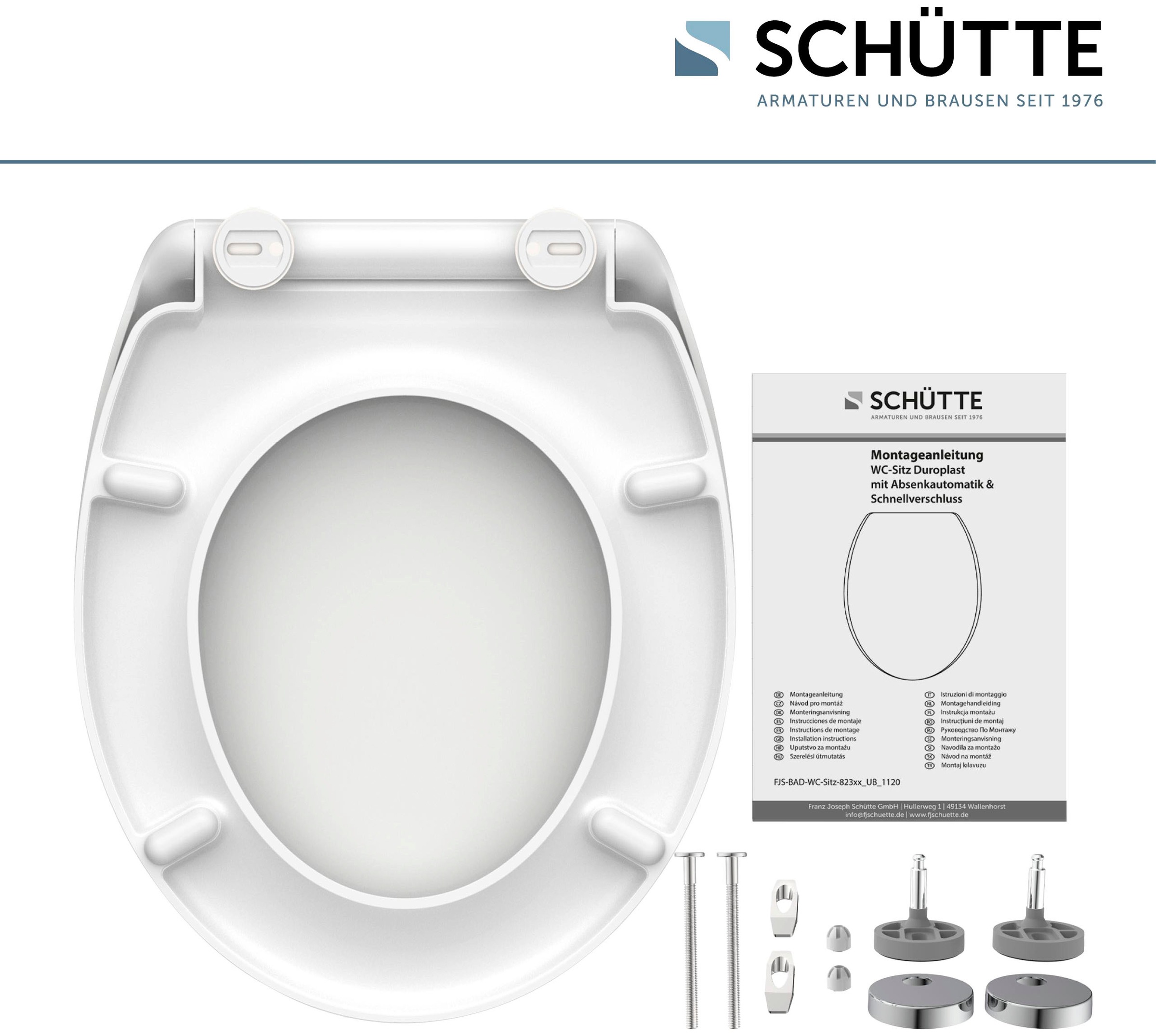 Schütte WC-Sitz mit Absenkautomatik und Schnellverschlusstechnik