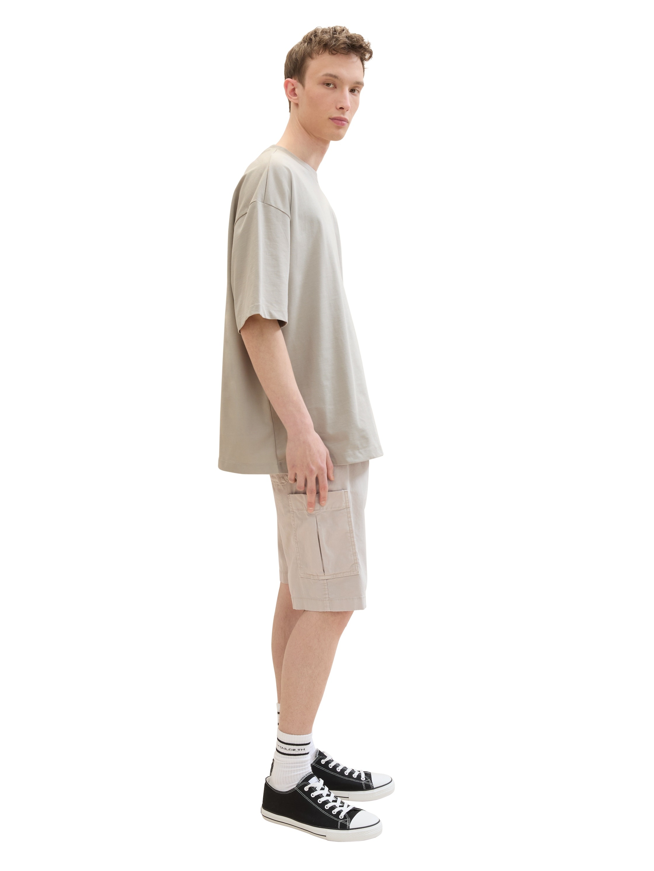 TOM TAILOR Denim Cargoshorts, Sommerhose unifarben