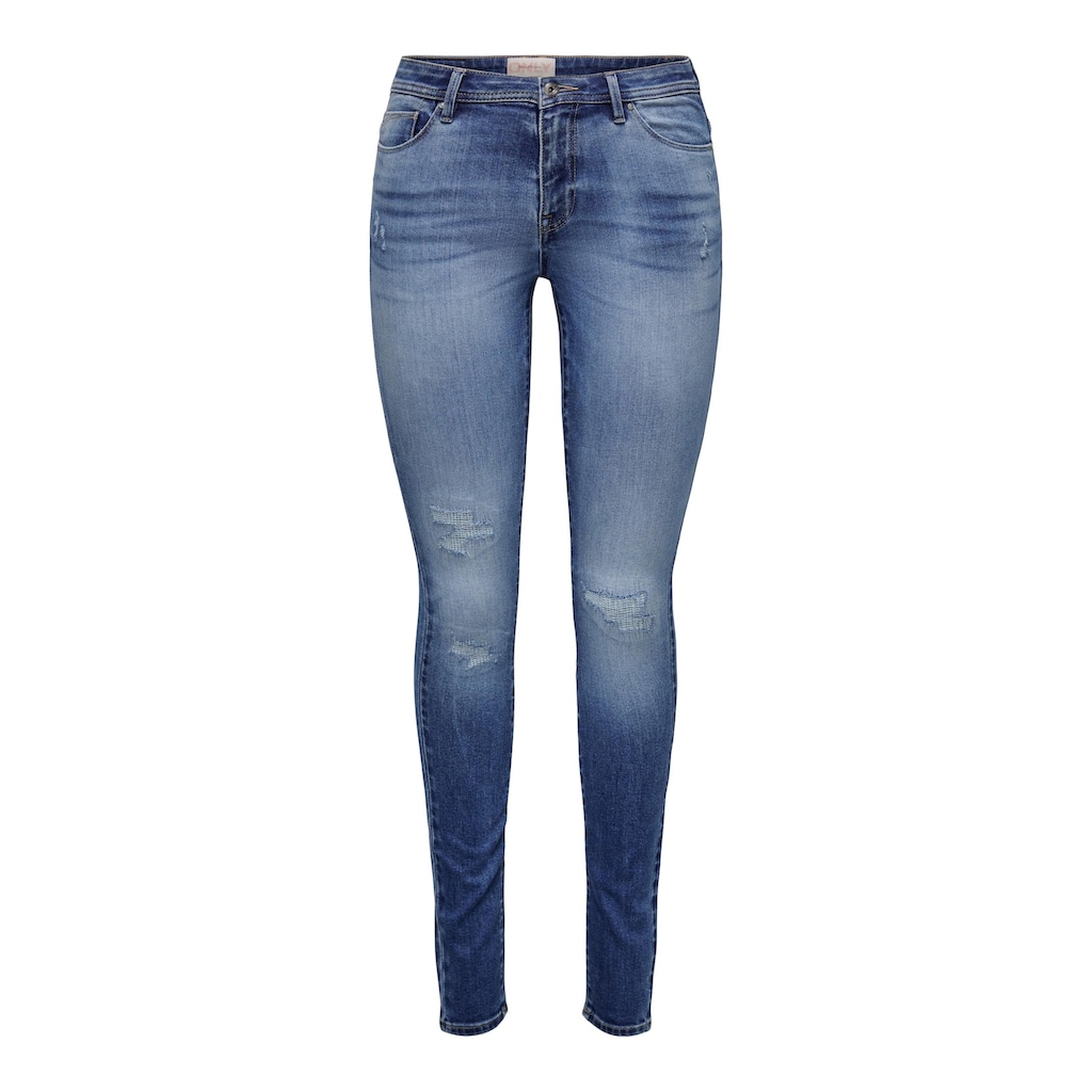 ONLY Skinny-fit-Jeans »ONLSHAPE REG SKINNY DNM GEN857«, mit Destroyed Effekt