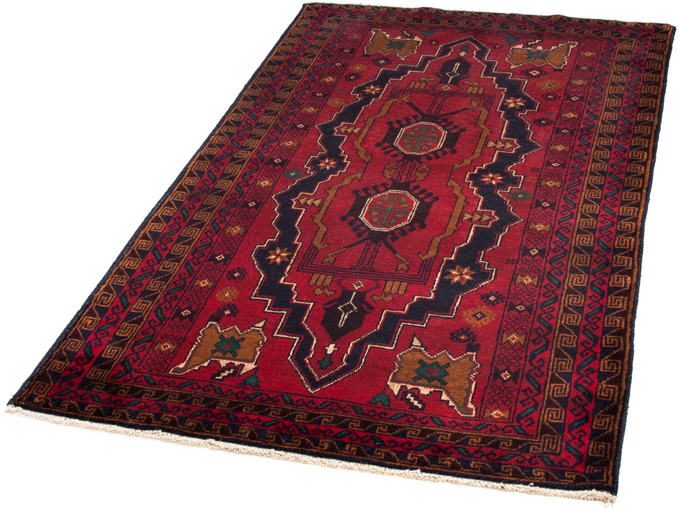 Image of morgenland Orientteppich »Belutsch - 142 x 88 cm - dunkelrot«, rechteckig, 8 mm Höhe, Wohnzimmer, Handgeknüpft, Einzelstück mit Zertifikat bei Ackermann Versand Schweiz