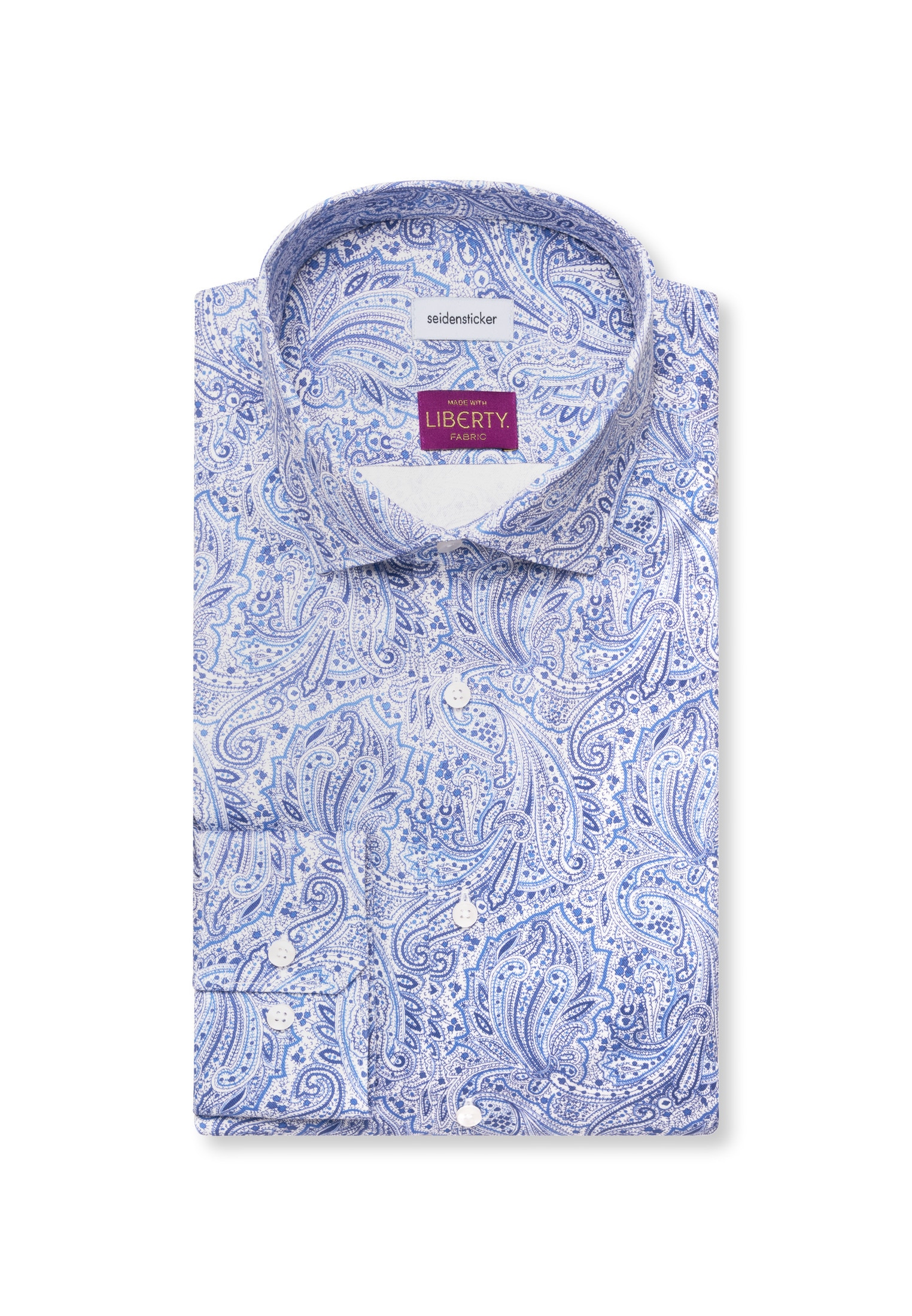 seidensticker Chemise d'affaires »Schwarze Rose« Slim 1/1 Kentkragen Druck