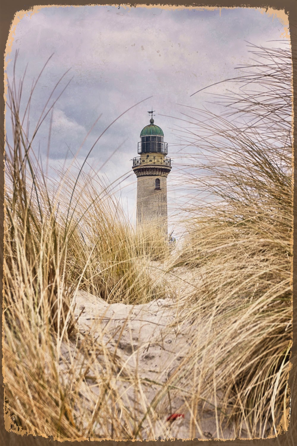 queence Metallbild »Leuchtturm«, Leuchtturm, (1 St.), Düne, Gräser, Nordsee, Ostsee, Strand