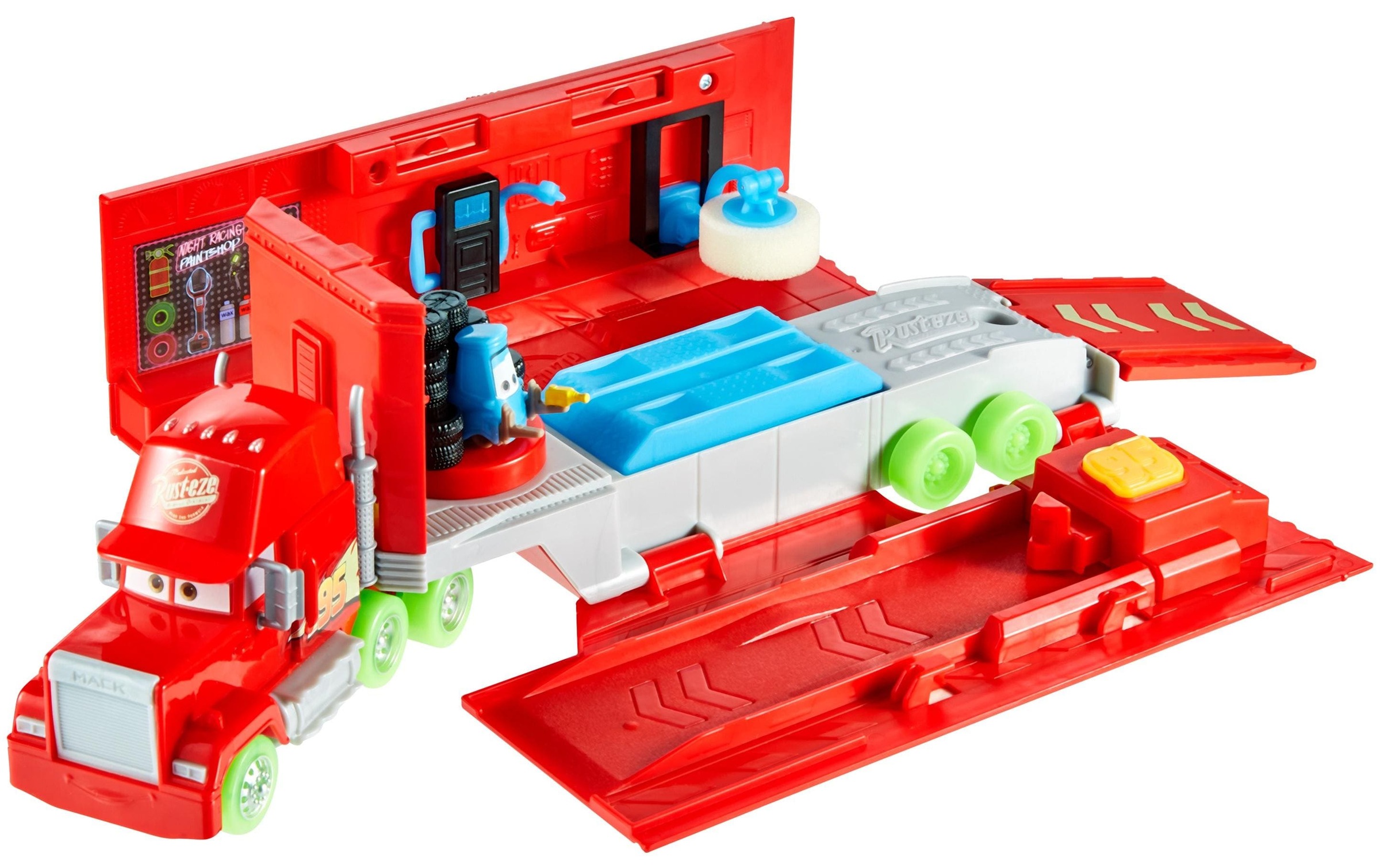 Mattel® Autorennbahn »Disney and Pixar Cars Glow Racer Mack Transporter Set«