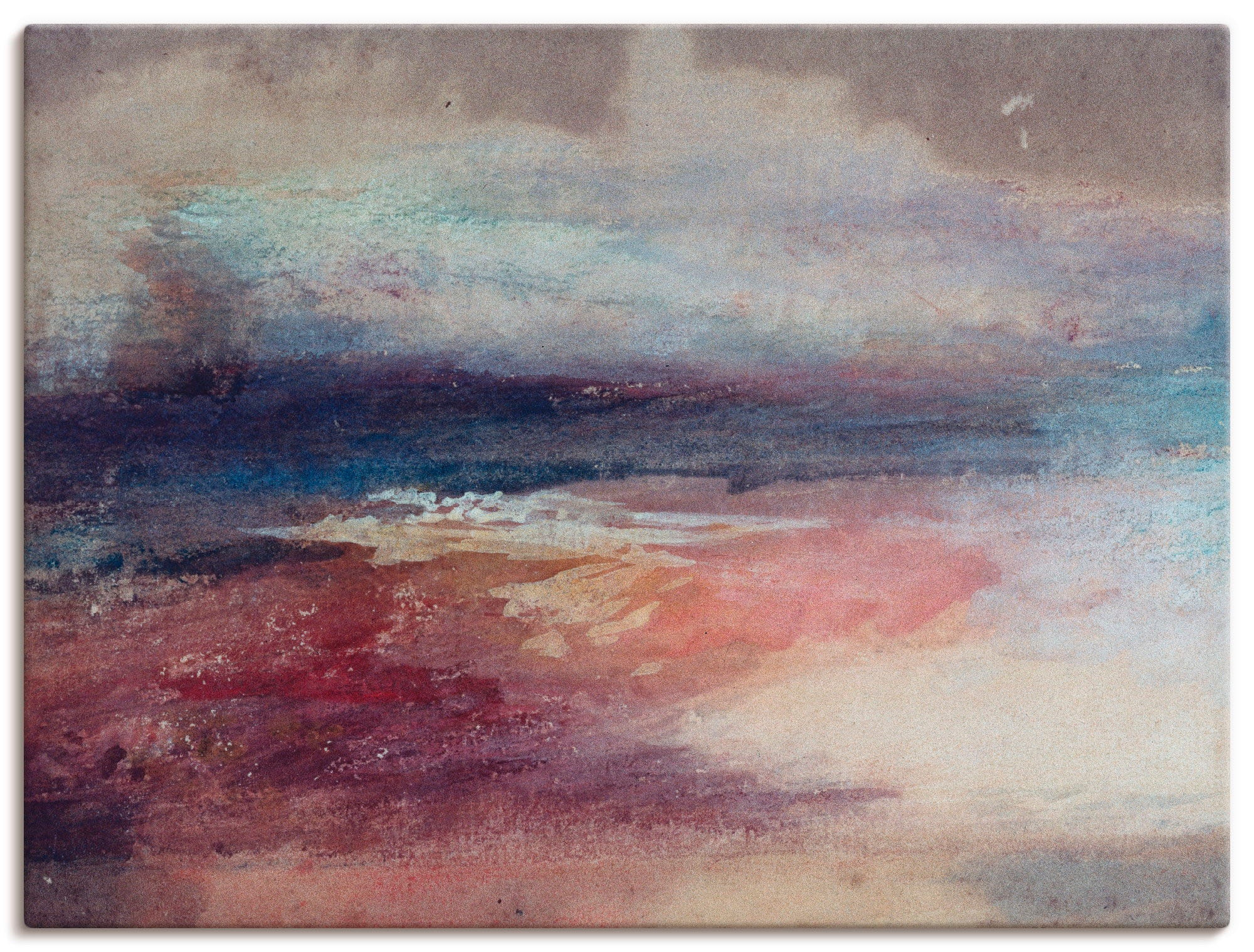 Image of Artland Leinwandbild "Küstenlandschaft Sonnenunterg" Küste 1 Stk. tlg. auf Holzrahmen gespannt
