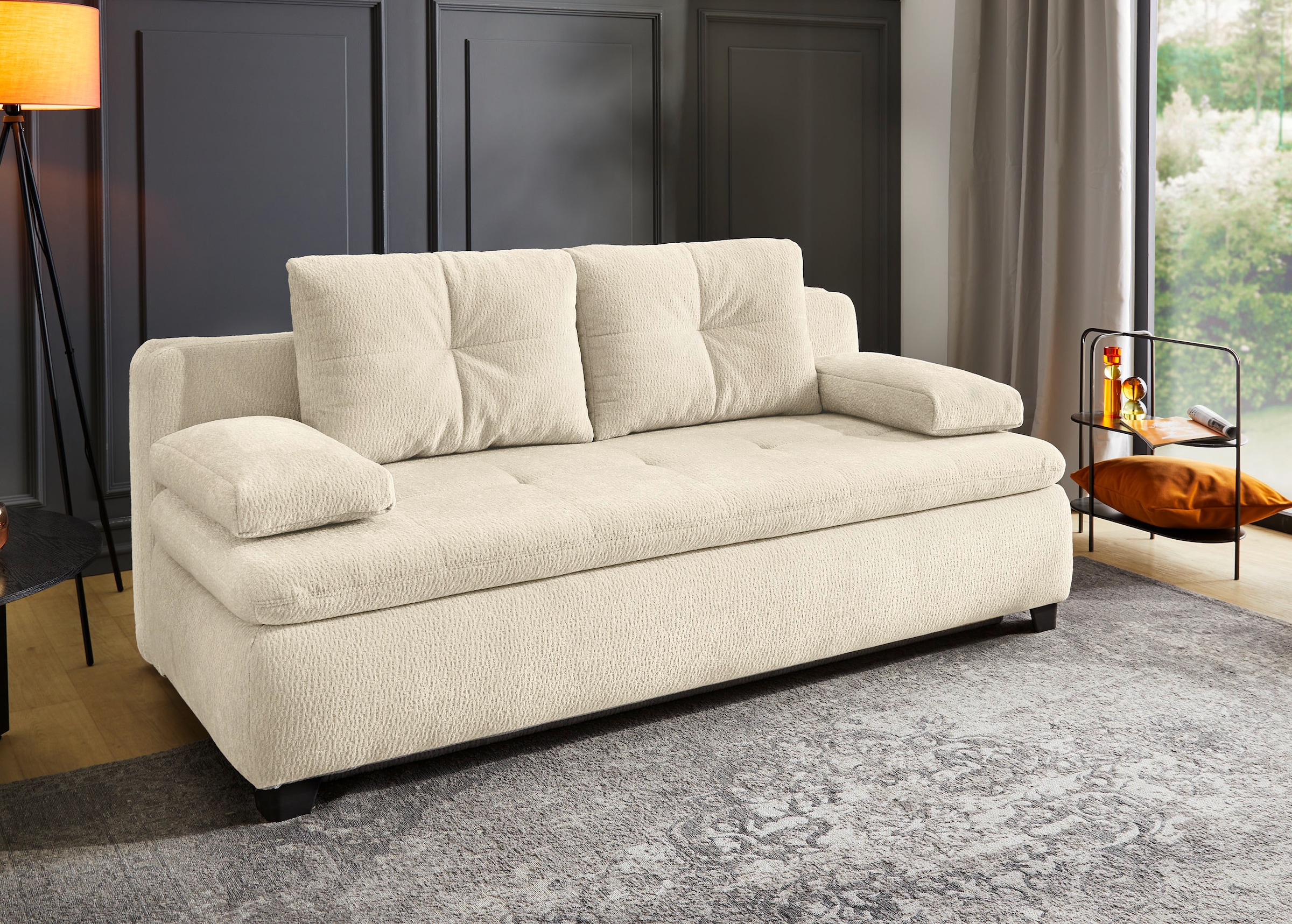 Image of Jockenhöfer Gruppe Schlafsofa "Balu, B: 201 cm, Liegefl. 151x201 cm, Dauerschläfer" mit Schlaffunktion, Bettkasten & einfachen Hub-Schwenkbeschlag