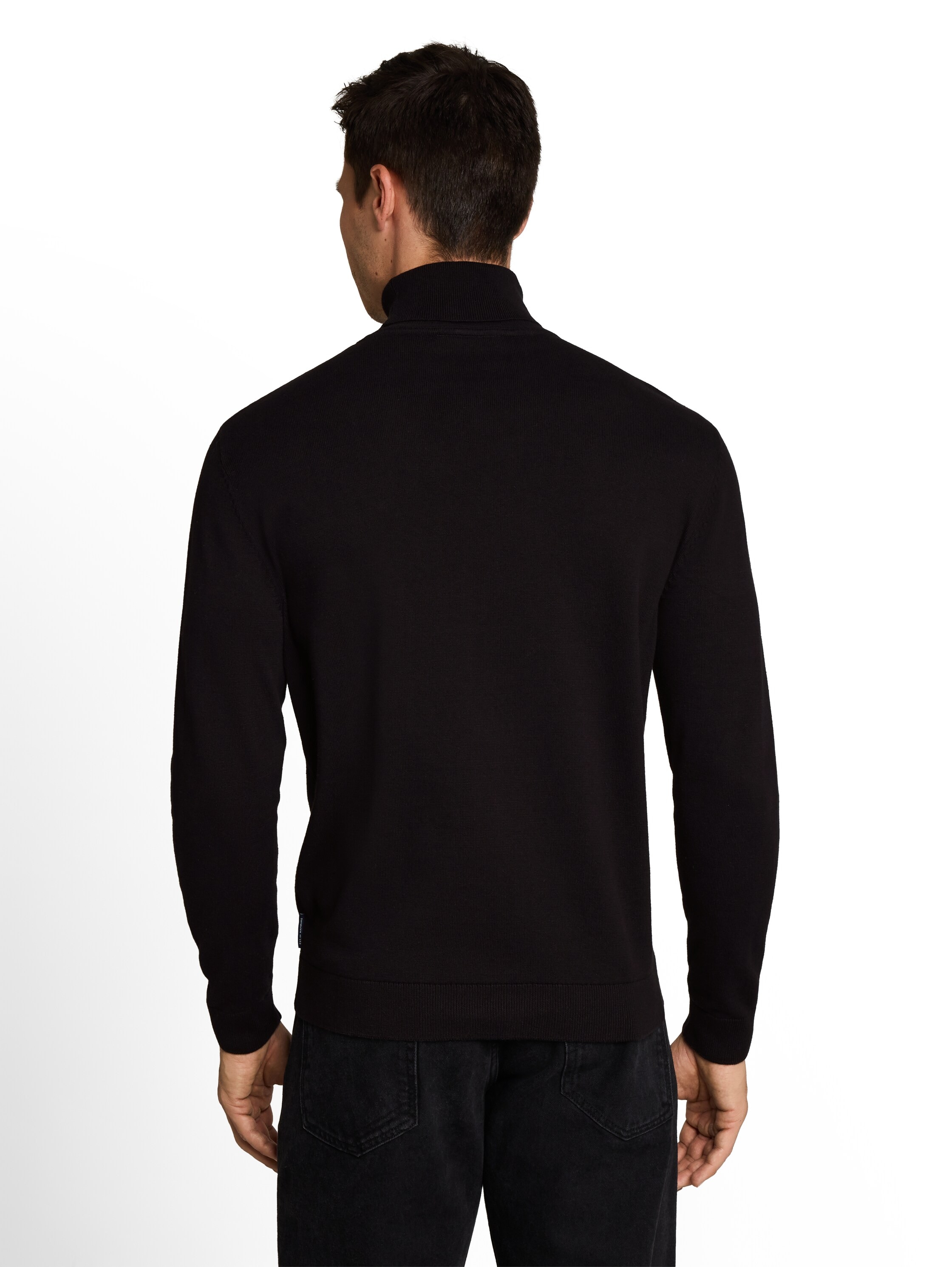 TOM TAILOR Pull à col roulé design tricoté
