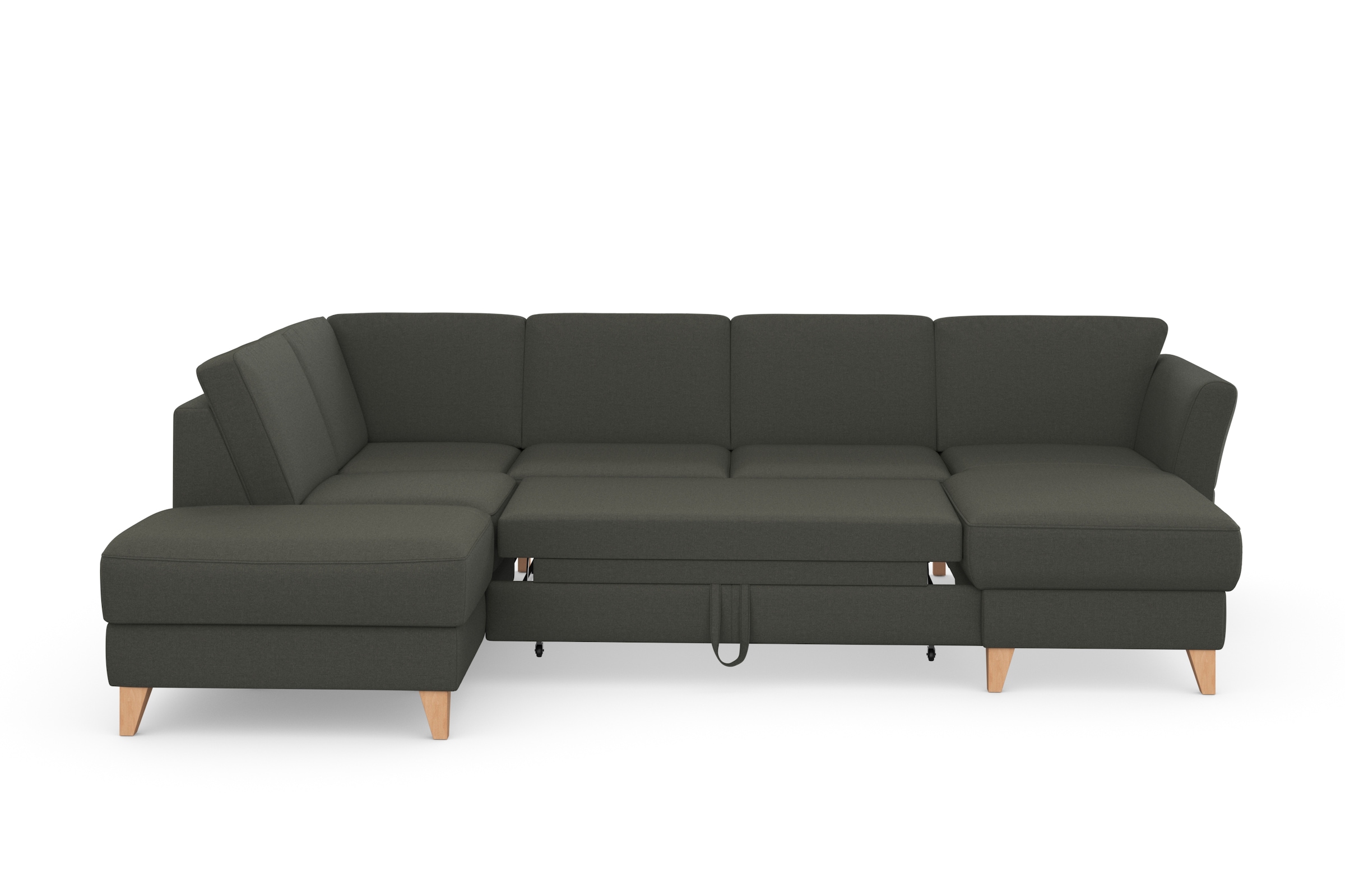 sit&more Wohnlandschaft »Visby U-Form«, wahlweise mit Bettfunktion und Stauraum, frei im Raum stellbar