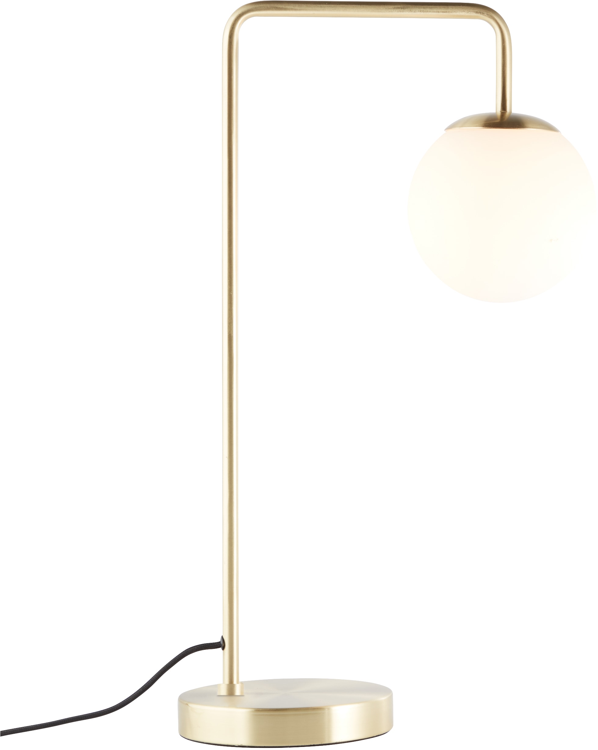 1 Opalglas by Lena flammig-flammig, Home Gercke aus günstig Tischleuchte mit LeGer Nachttischlampe Tischlampe messingfarbene kaufen Glas »Joleen«, Kugeln