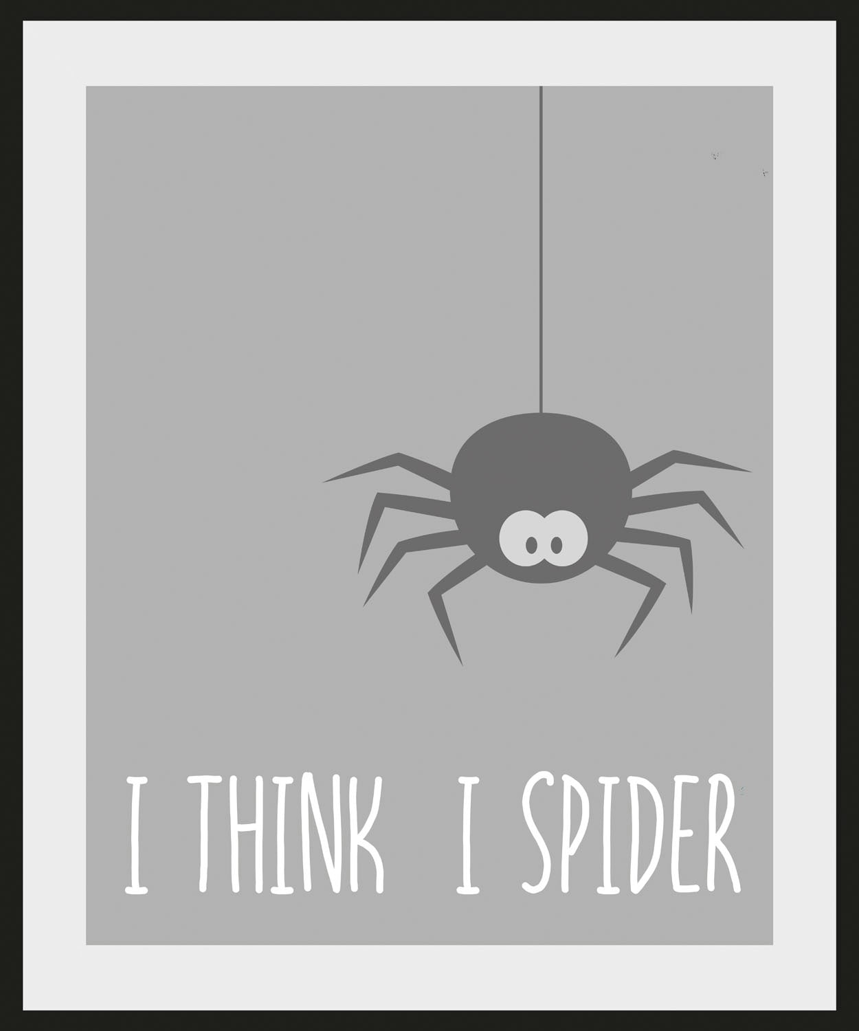 queence Image »I THINK I SPIDER« 1 cuis tlg. HD Premium Poster-Druck inkl. Holzrahmen